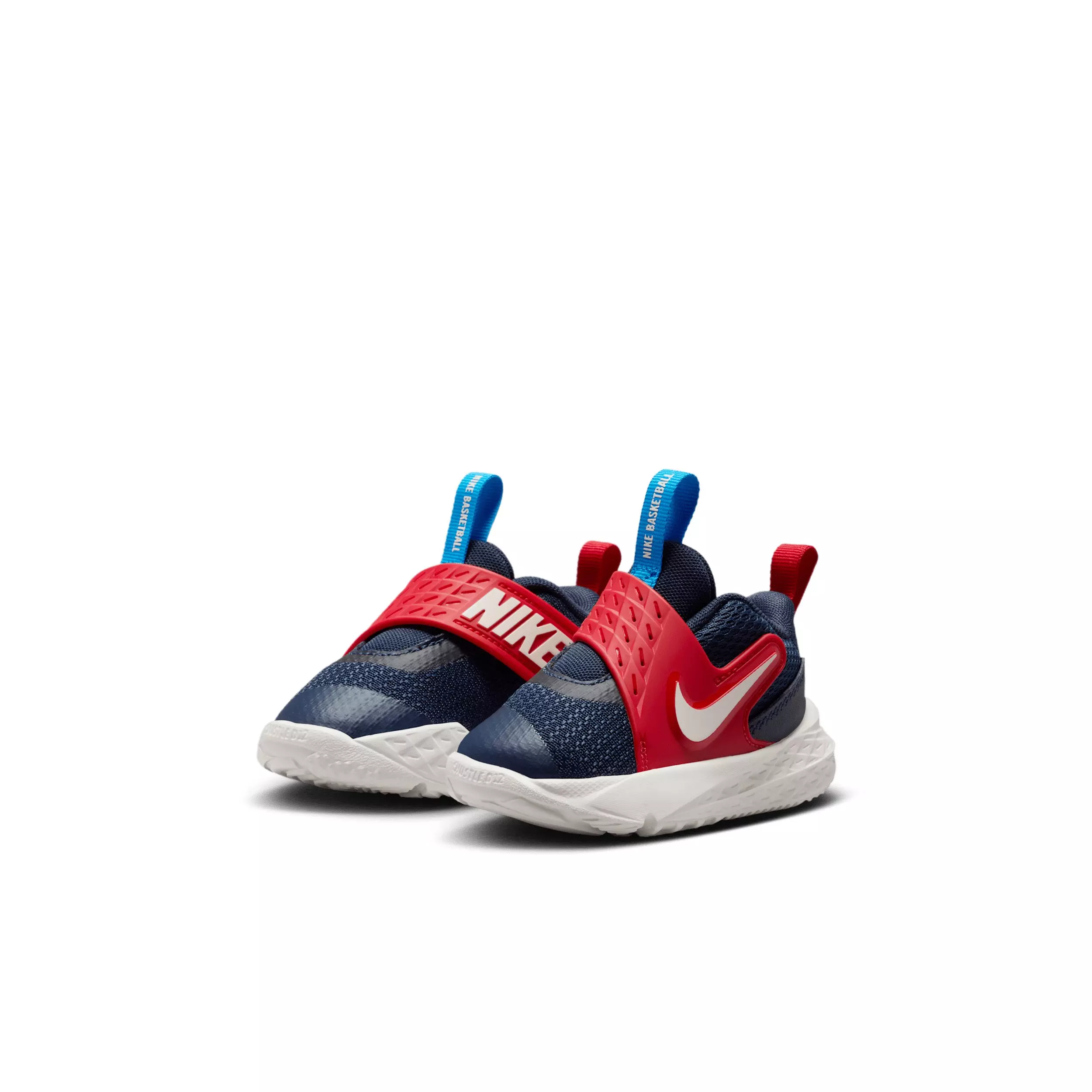 Nike Team Hustle D 12 "Team Navy/University Red/Photo Blue/Sail" Infant Boys' Basketball Shoe - NAVY/RED/BLUE/SAIL
