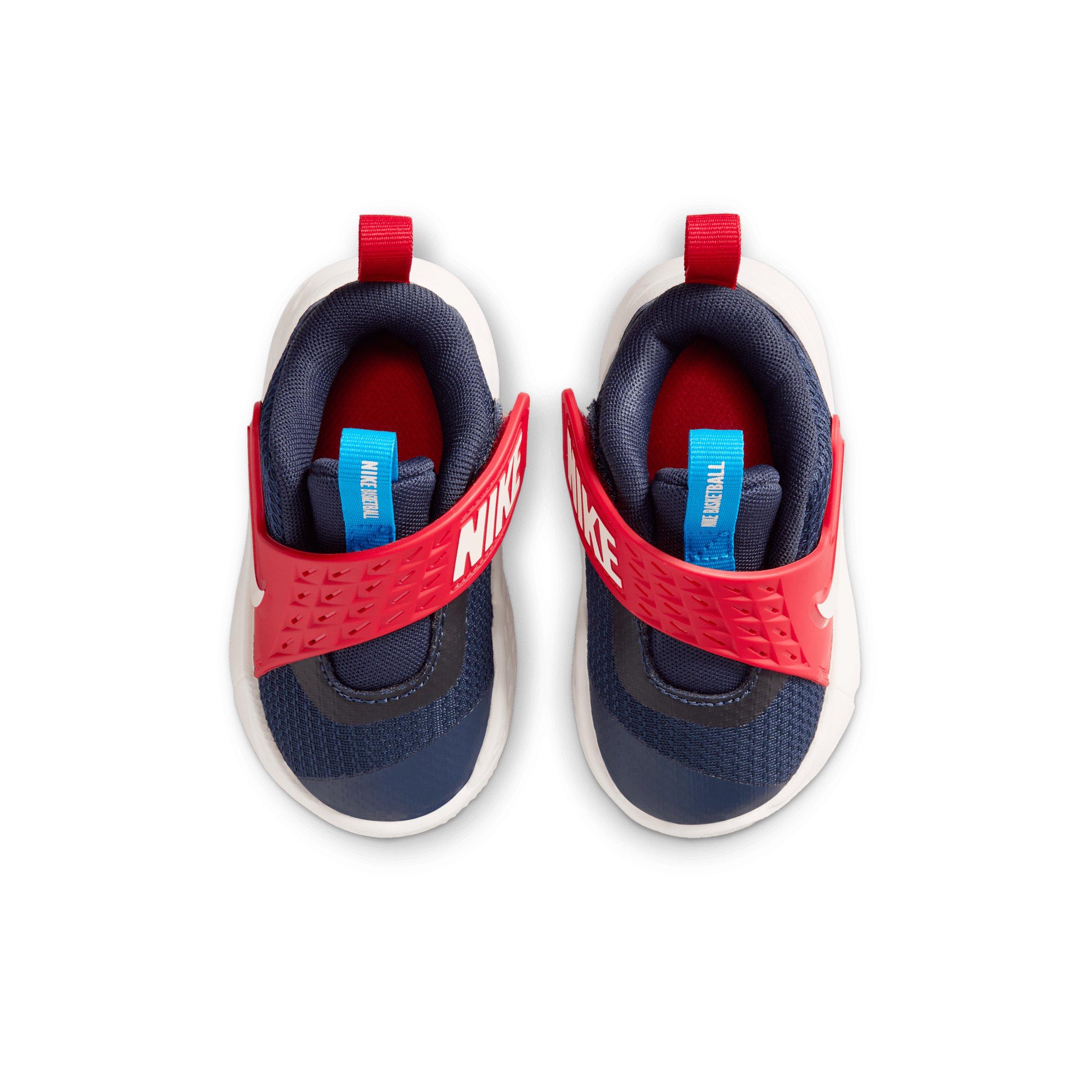 Nike Team Hustle D 12 "Team Navy/University Red/Photo Blue/Sail" Infant Boys' Basketball Shoe - NAVY/RED/BLUE/SAIL