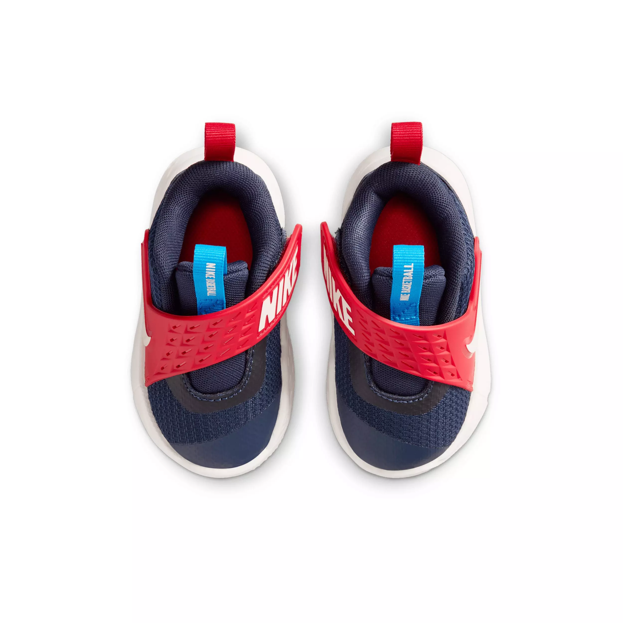 Nike Team Hustle D 12 "Team Navy/University Red/Photo Blue/Sail" Infant Boys' Basketball Shoe - NAVY/RED/BLUE/SAIL