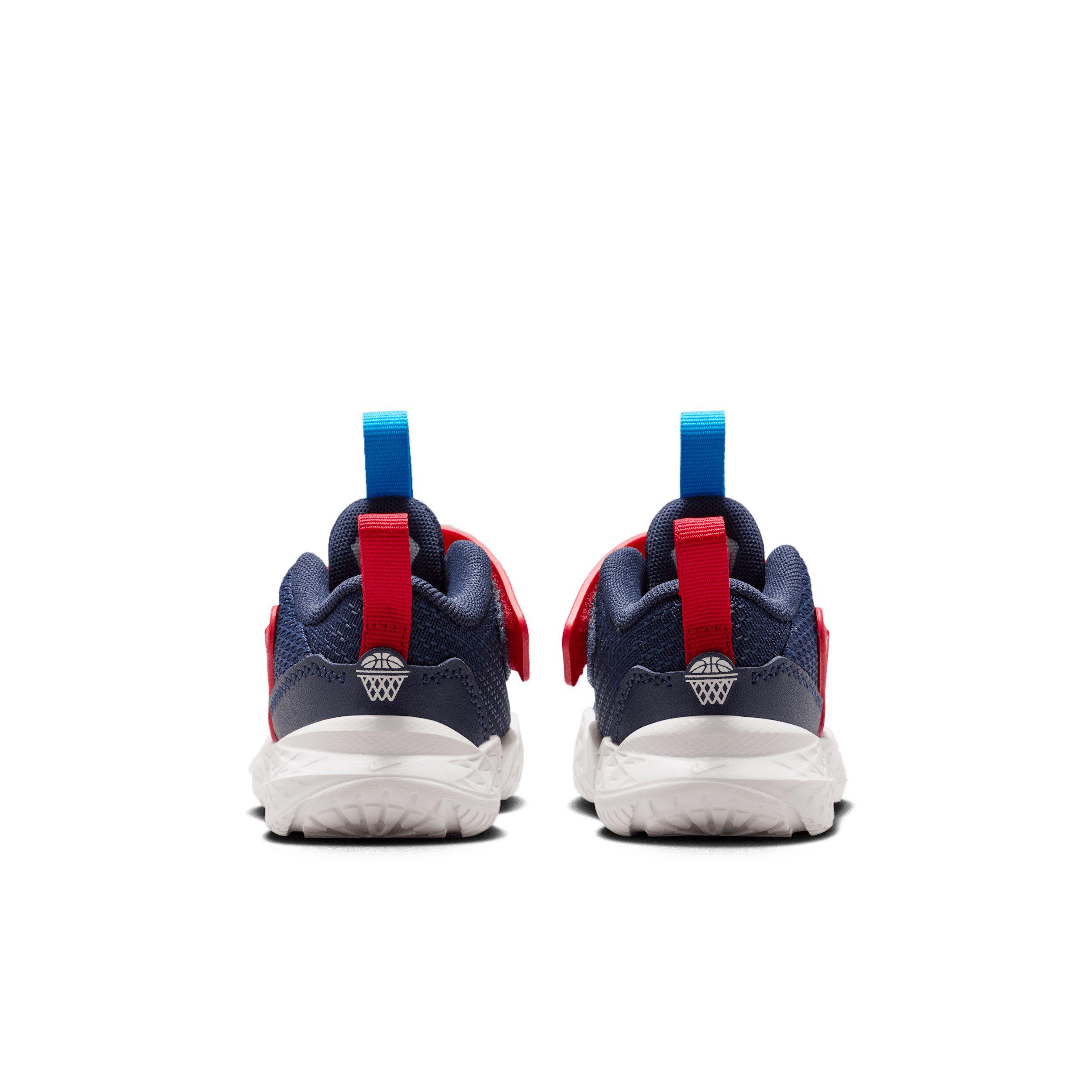 Nike Team Hustle D 12 "Team Navy/University Red/Photo Blue/Sail" Infant Boys' Basketball Shoe - NAVY/RED/BLUE/SAIL