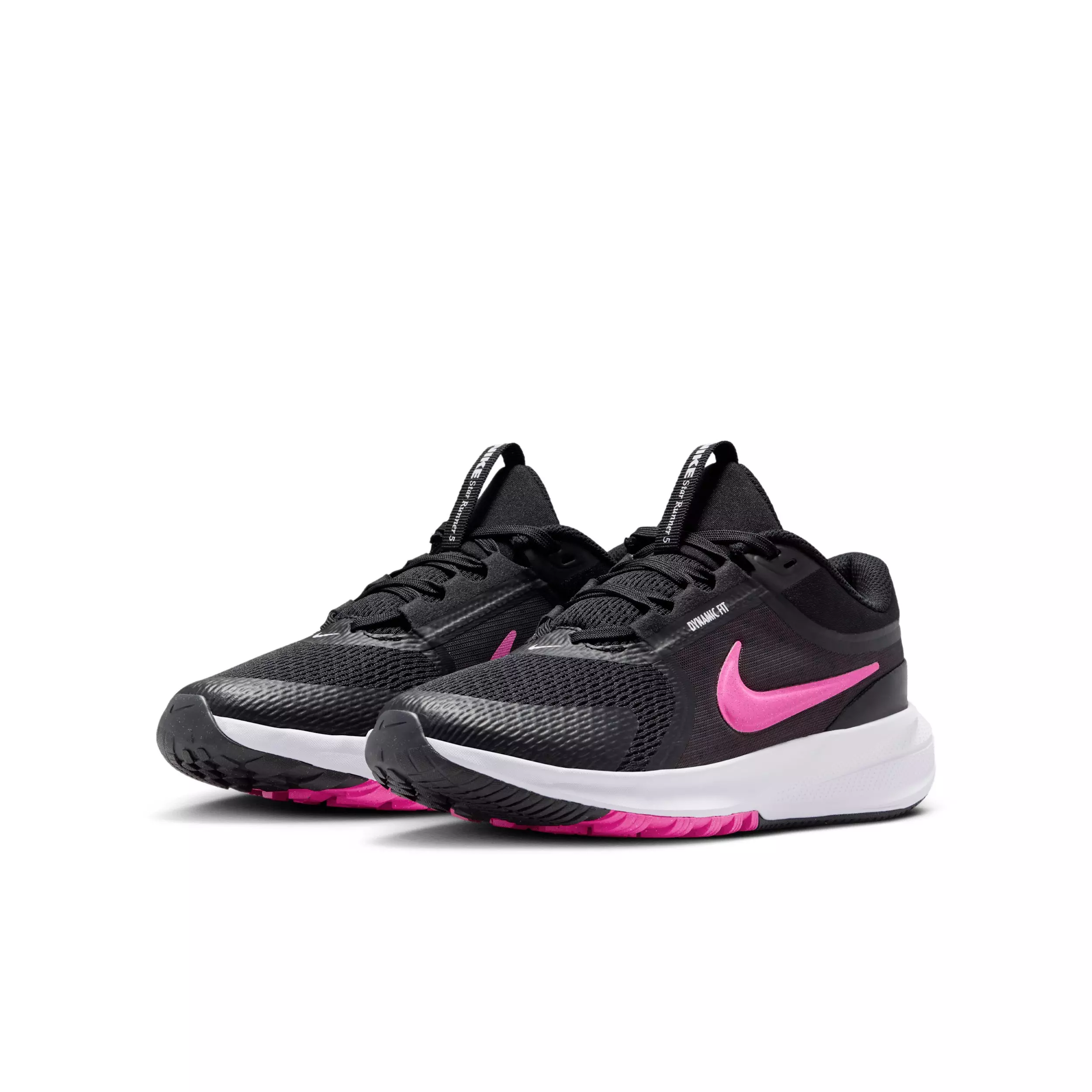 Nike Star Runner 5 "Black/Anthracite/White/Laser Fuchsia" Grade School Boys' Running Shoe - BLACK/ANTHRACITE/WHITE/FUCHSIA