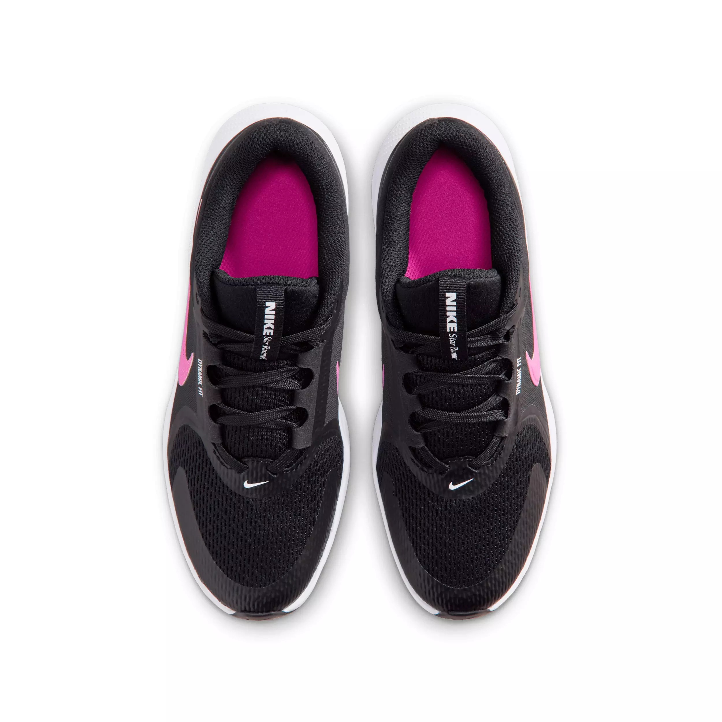 Nike Star Runner 5 "Black/Anthracite/White/Laser Fuchsia" Grade School Boys' Running Shoe - BLACK/ANTHRACITE/WHITE/FUCHSIA