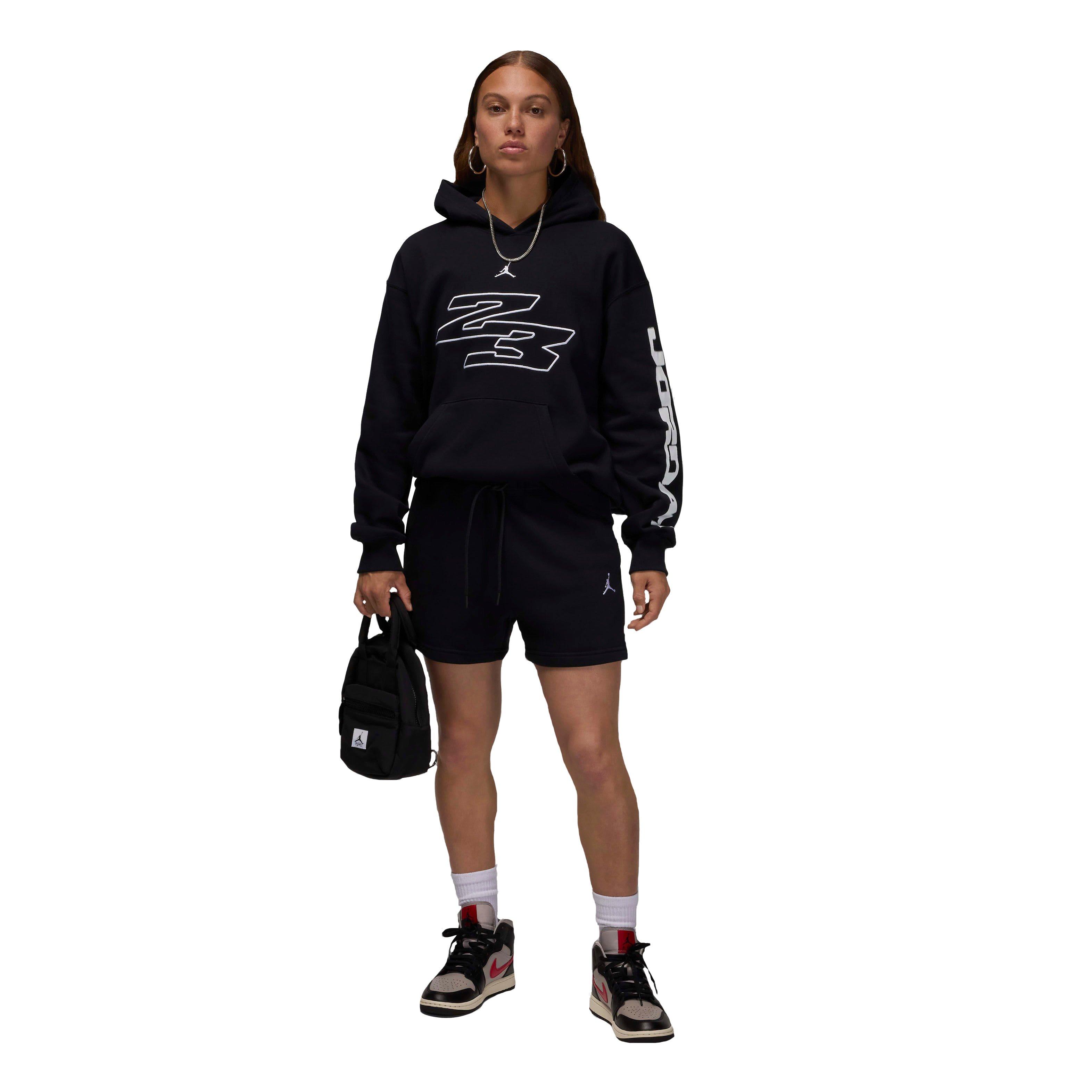Jordan Women's Brooklyn Fleece Shorts - Black - BLACK Thumbnail View 6