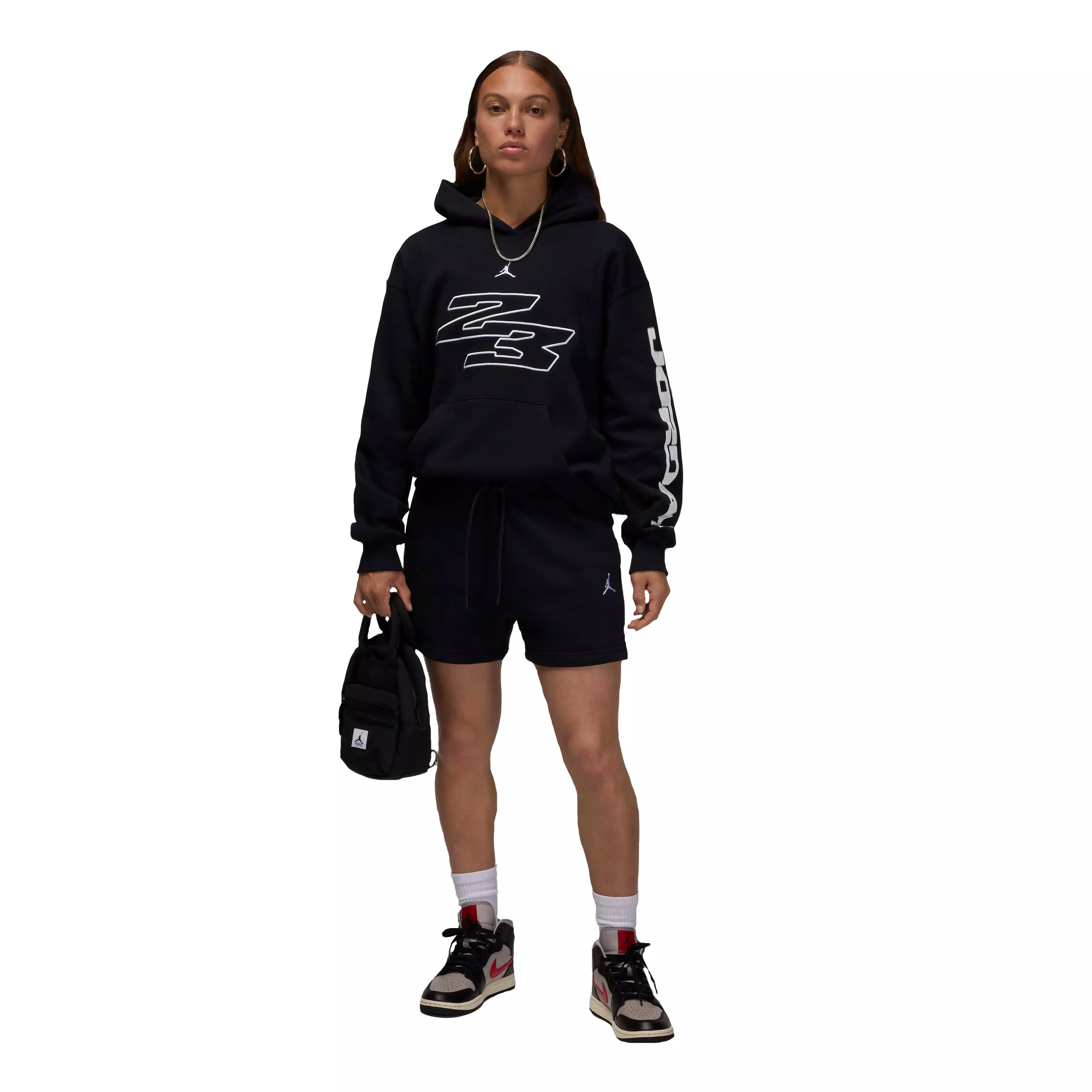 Jordan Women's Brooklyn Fleece Shorts - BLACK