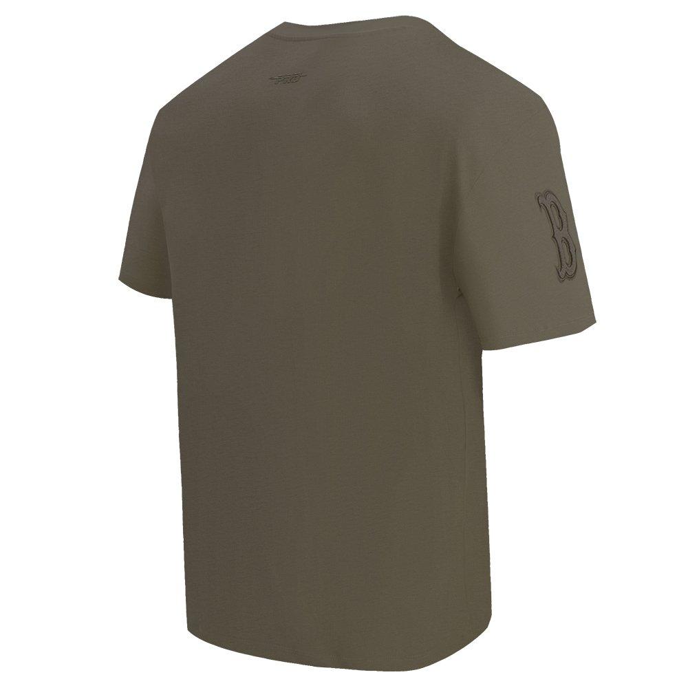 Pro Standard Men's MLB Boston Red Sox Neutral Drop Shoulder Top - DK BROWN Thumbnail View 4
