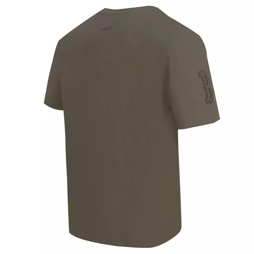 Pro Standard Men's MLB Boston Red Sox Neutral Drop Shoulder Top - DK BROWN