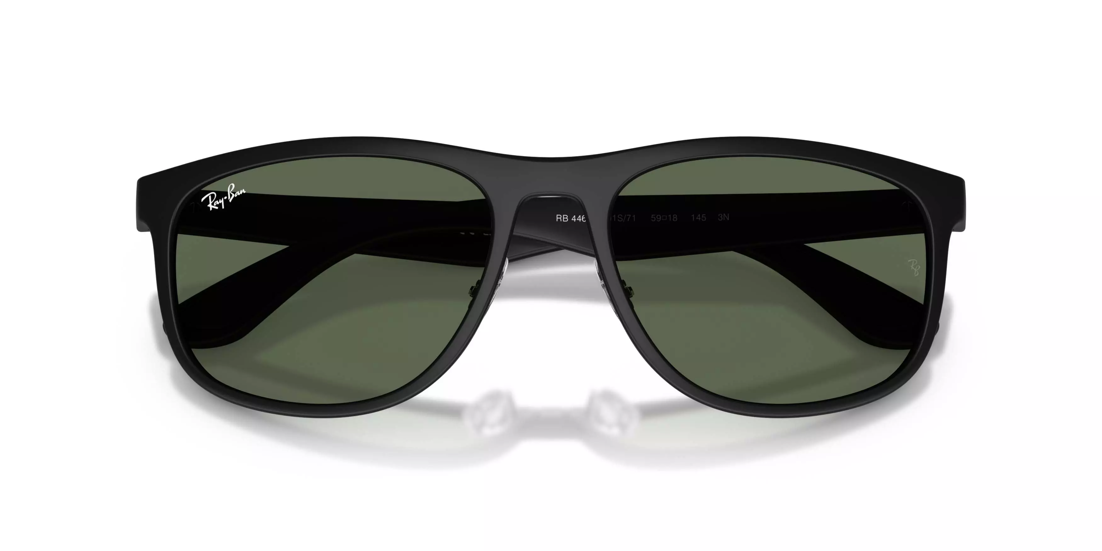 Ray-Ban RB4468 Liteforce Dark Green Sunglasses &ndash; Matte Sand Black - BLACK/GREEN