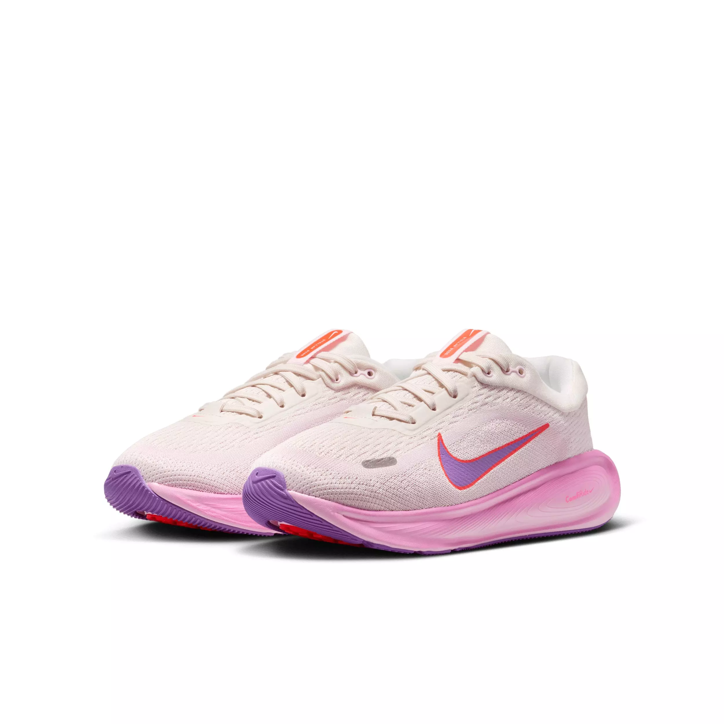 Nike Stellar Ride "Chalk/Pink Foam/Bright Crimson/Bright Violet" Grade School Boys' Running Shoe - CHALK/PINK/CRIMSON/VIOLET