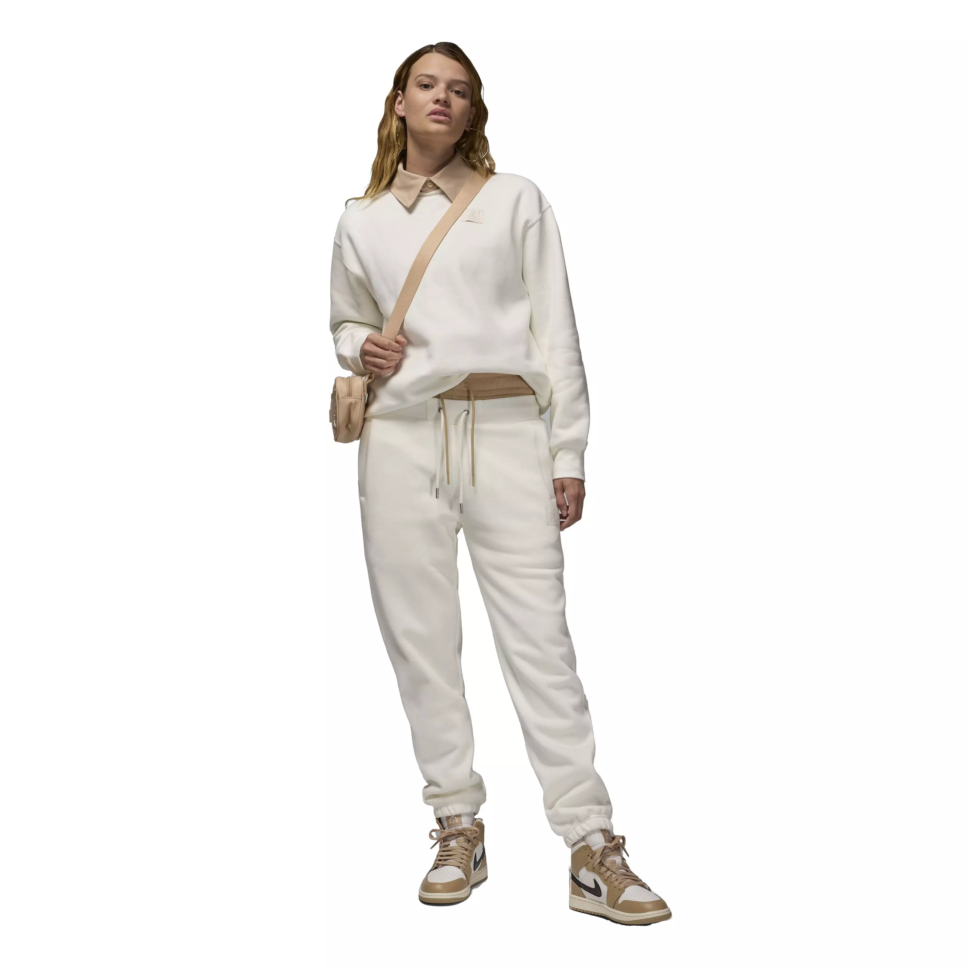 Jordan Women's Flight Fleece Joggers - WHITE