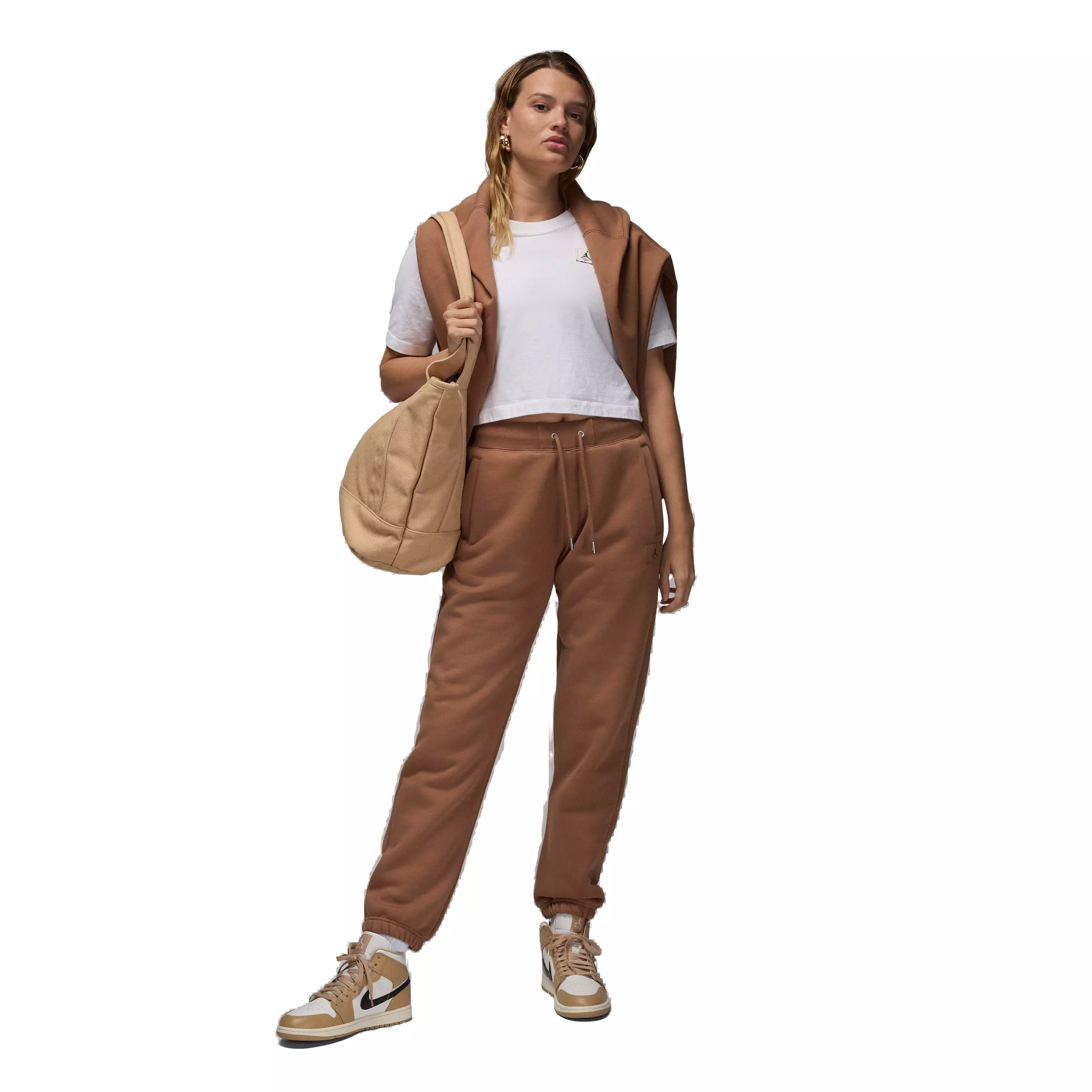 Jordan Women's Flight Fleece Joggers - BROWN