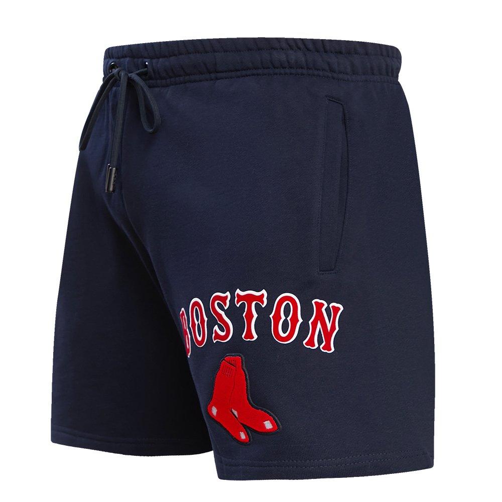 Pro Standard Men's MLB Boston Red Sox Bristle Fleece Shorts - Navy - NAVY Thumbnail View 3
