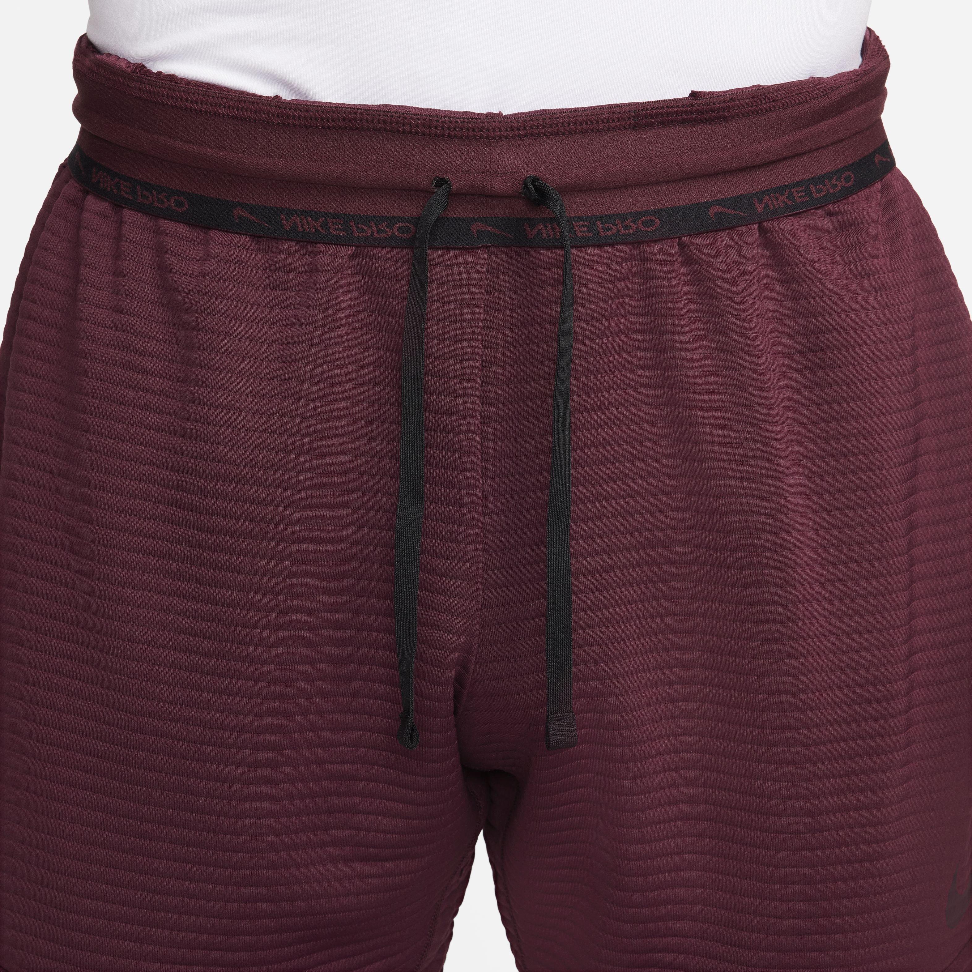 Nike Men's NPC Dri-FIT Fleece Fitness Trousers -Maroon - MAROON Thumbnail View 3