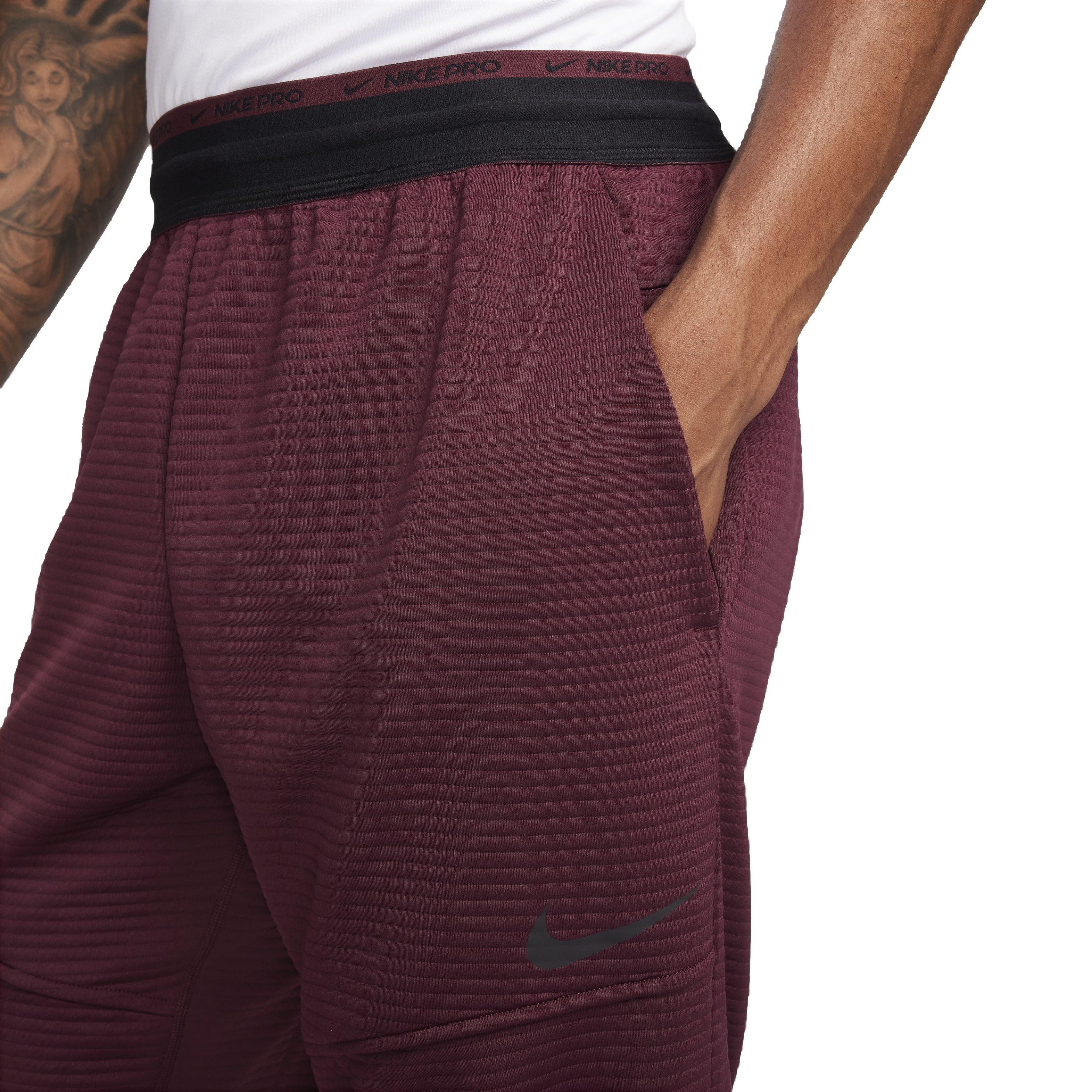 Nike Men's NPC Dri-FIT Fleece Fitness Trousers -Maroon - MAROON Thumbnail View 4