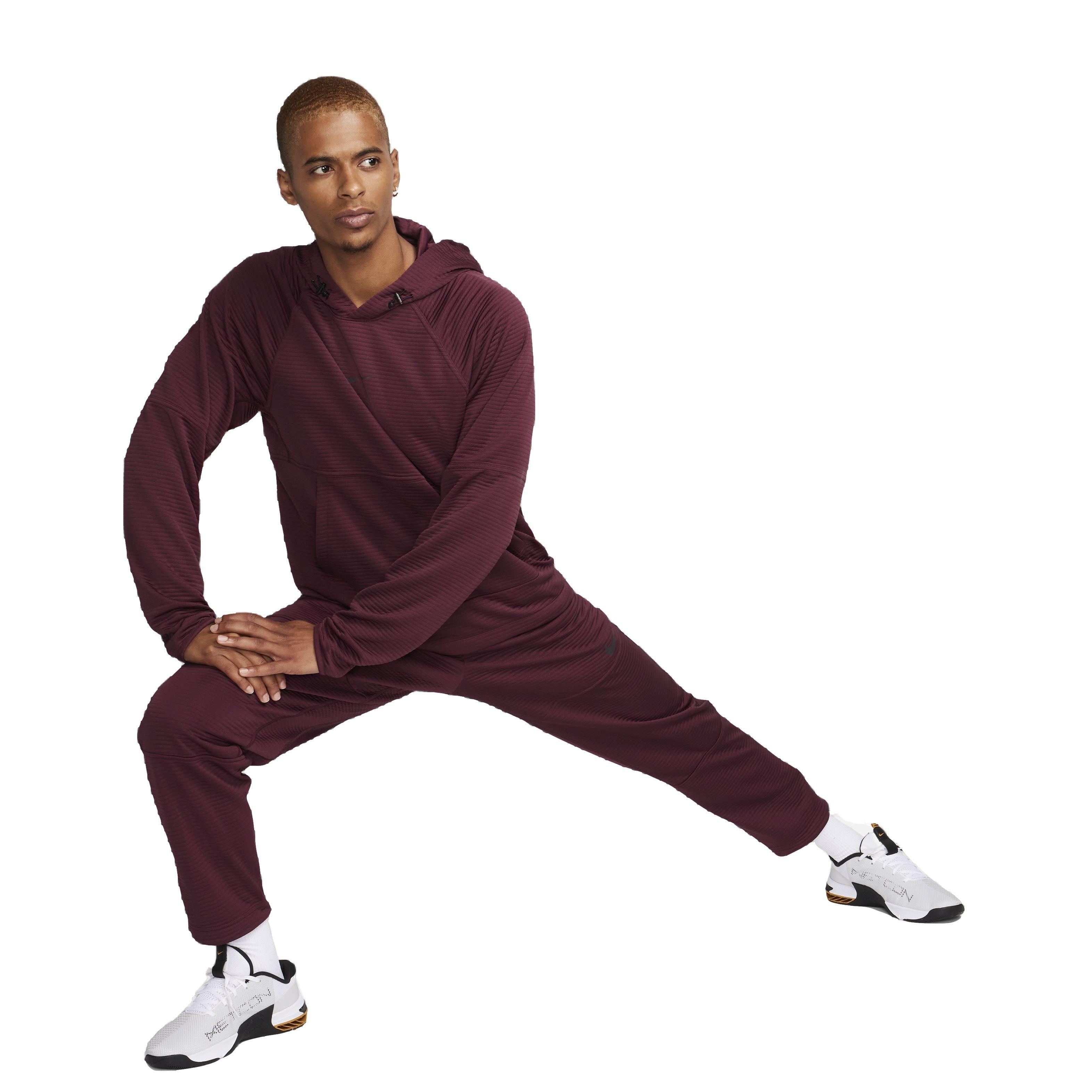 Nike Men's NPC Dri-FIT Fleece Fitness Trousers -Maroon - MAROON Thumbnail View 5