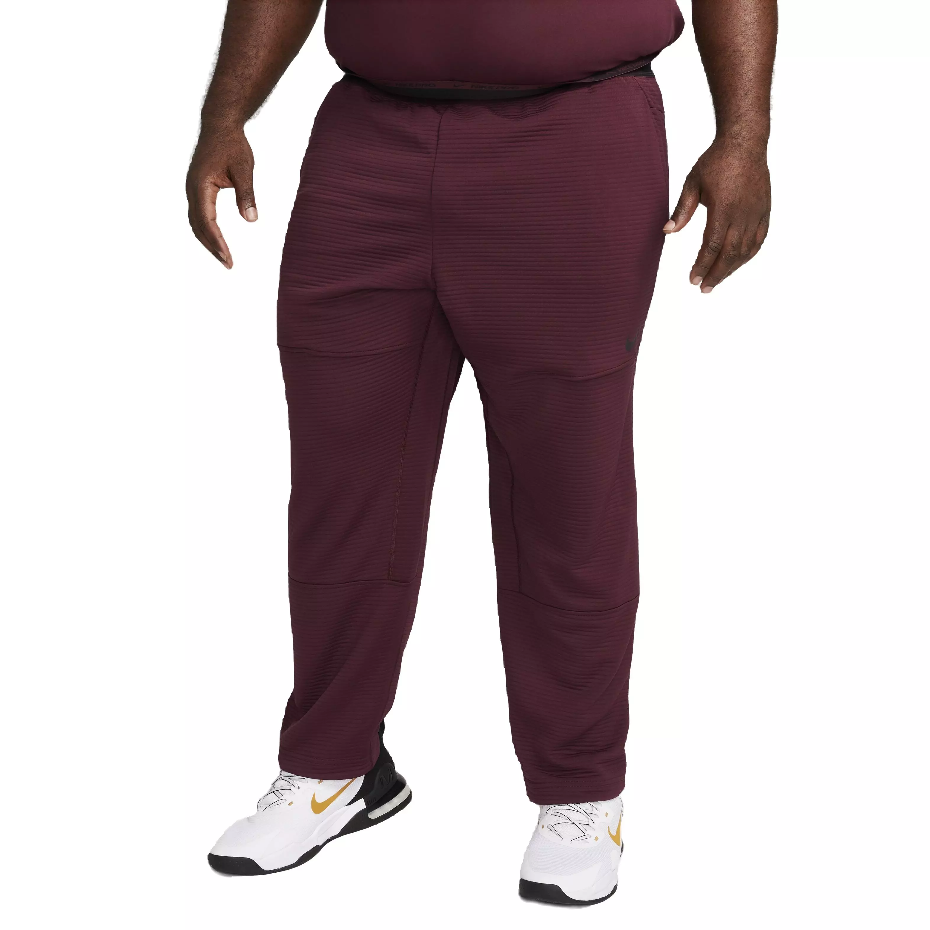 Nike Men's NPC Dri-FIT Fleece Fitness Trousers -Maroon - MAROON