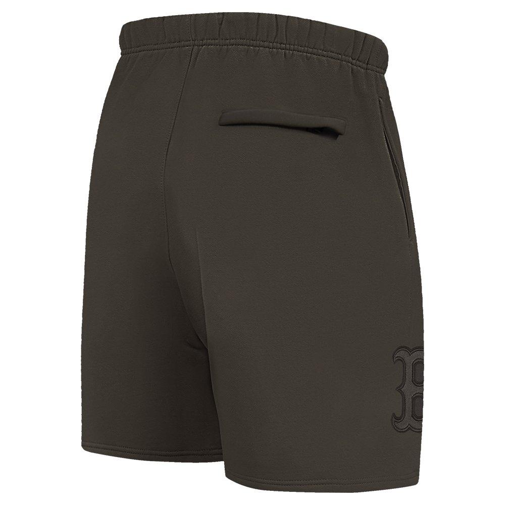 Pro Standard Men's MLB Boston Red Sox Neutral Fleece Short - DK BROWN Thumbnail View 4