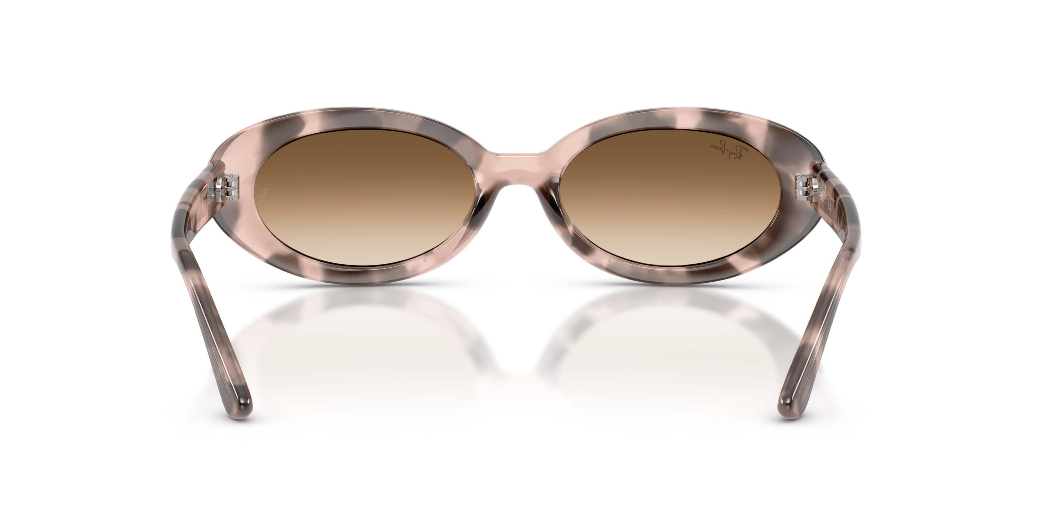 Ray-Ban RB2223 Clear Gradient Brown Sunglasses &ndash; Polished Opal Pink Havana - PINK/BROWN Thumbnail View 3