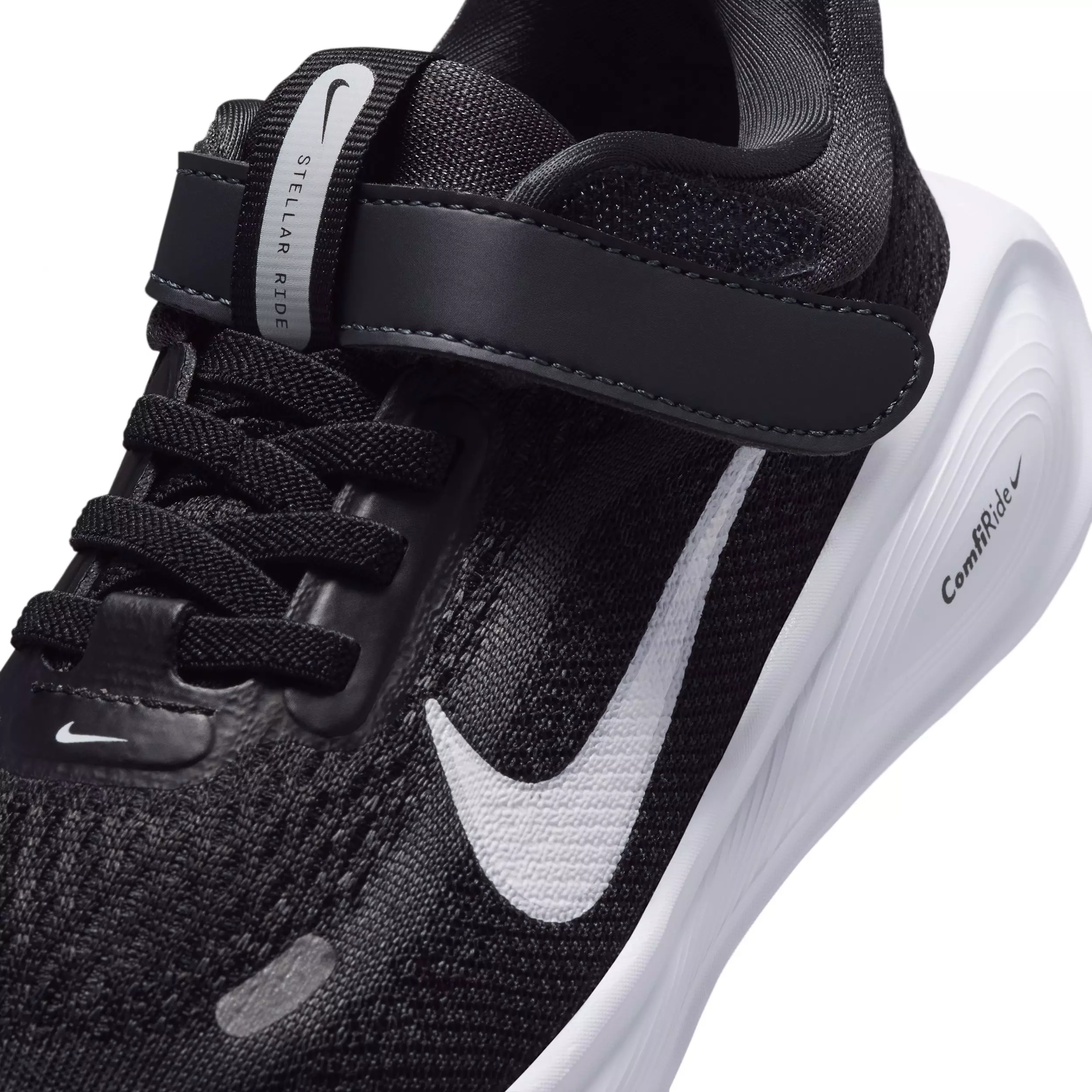 Nike Stellar Ride "Black/Anthracite/Pure Platinum/White" Preschool Boys' Running Shoe - BLACK/ANTHRACITE/PLATINUM/WHITE