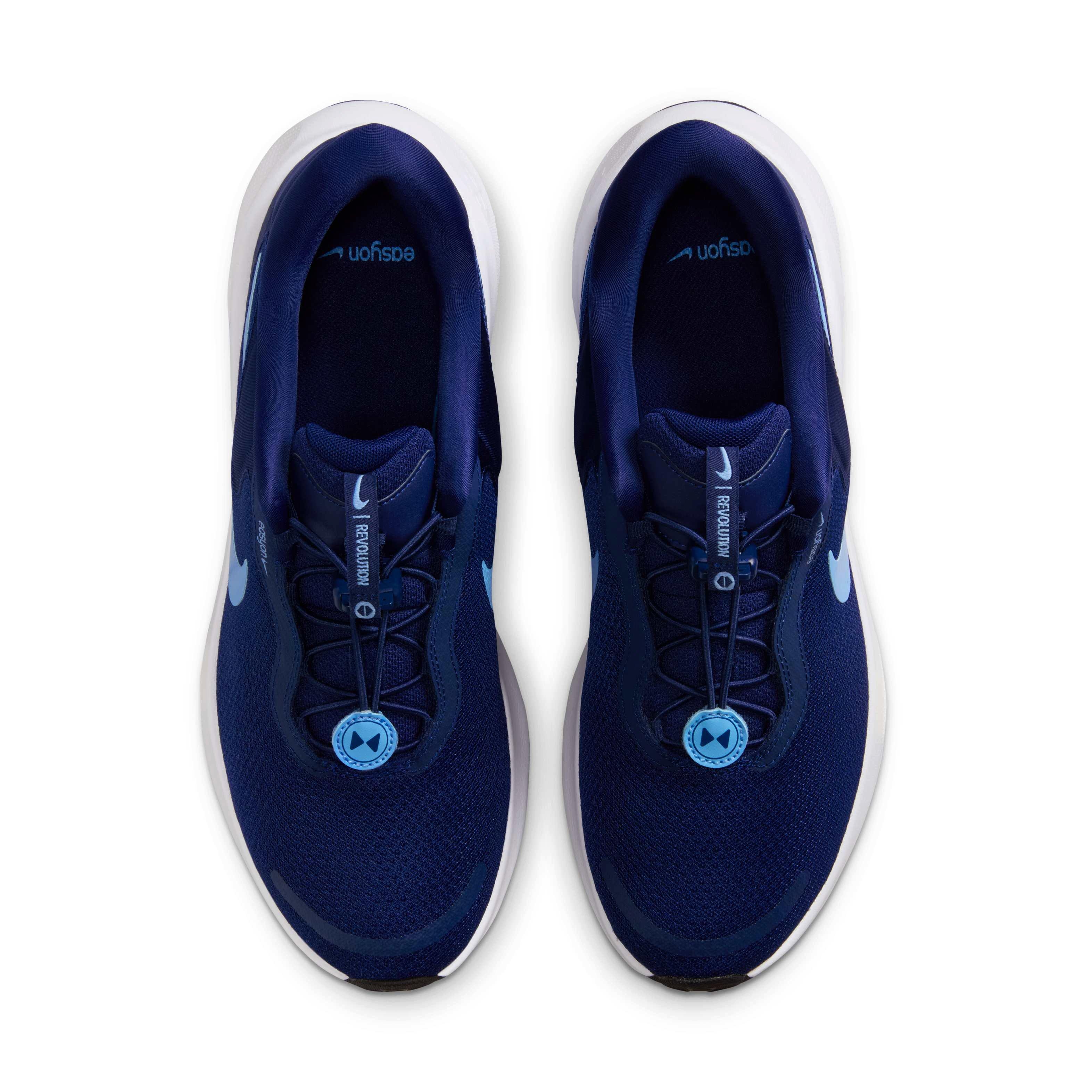 Nike Revolution 7 EasyOn "Blue Void/White/Black/University Blue" Men's Running Shoe - BLUE/WHITE/BLACK Thumbnail View 4
