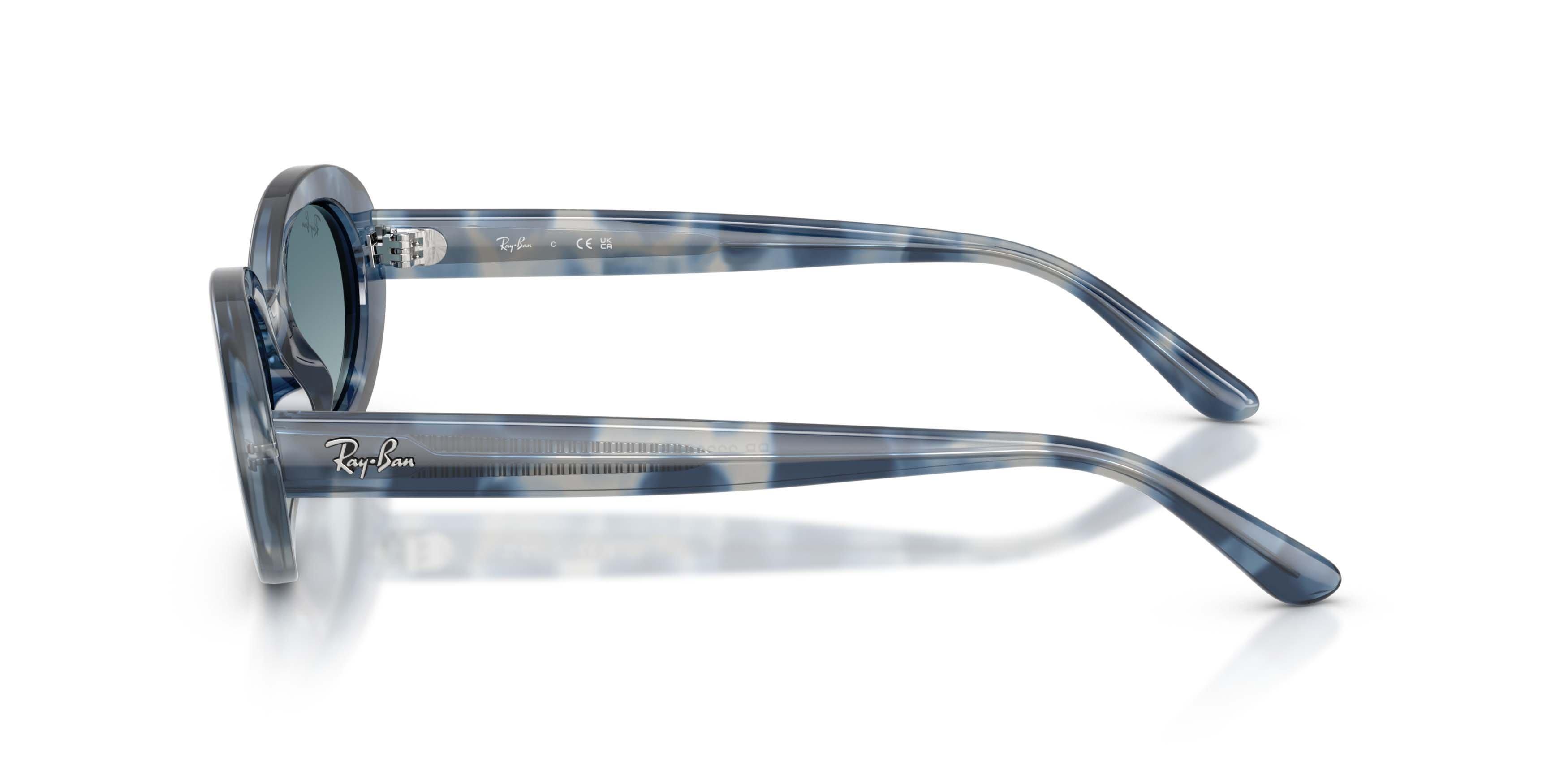 Ray-Ban RB2223 Blue Gradient Grey Sunglasses &ndash; Polished Opal Blue Havana - BLUE Thumbnail View 5