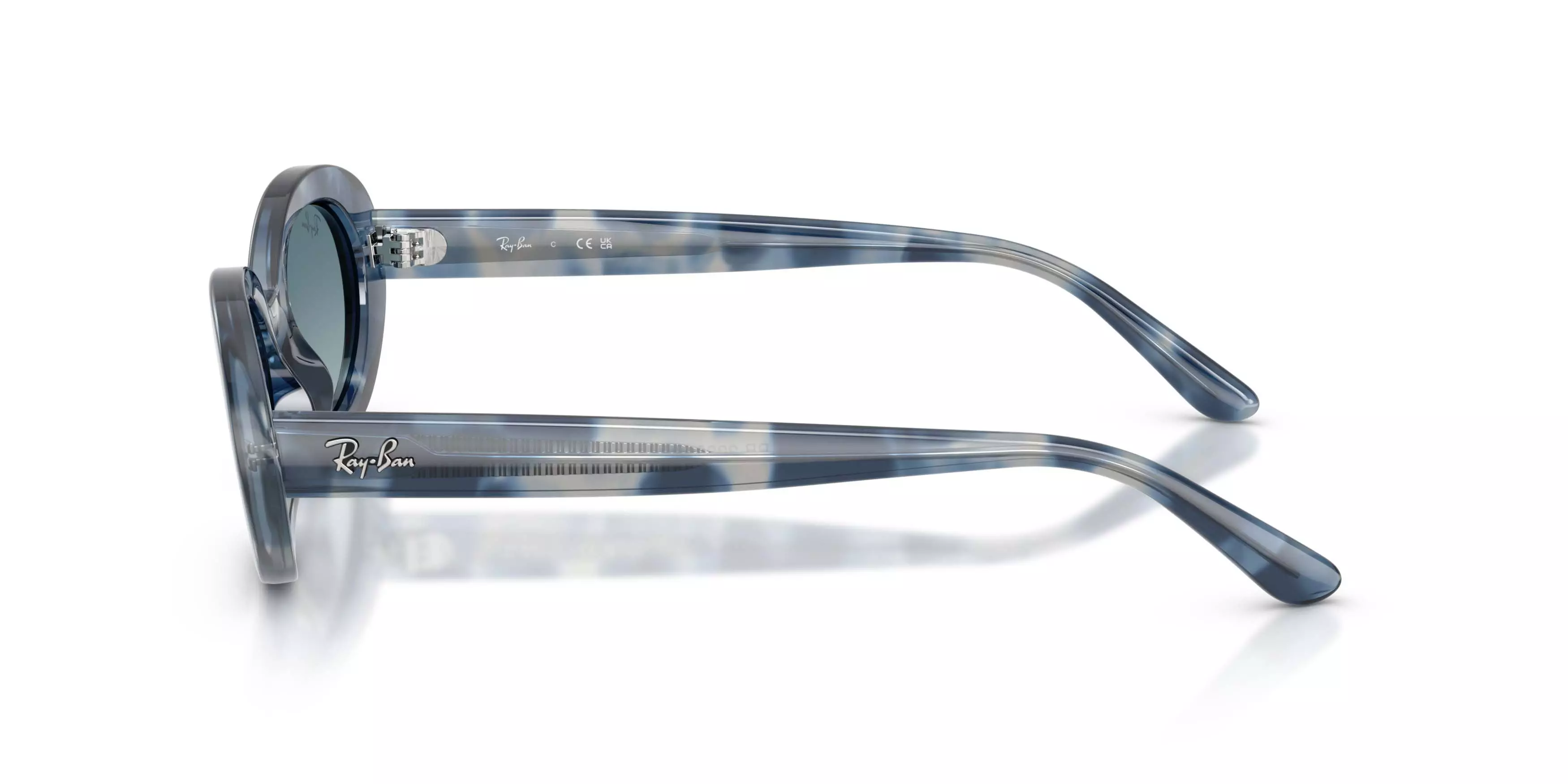 Ray-Ban RB2223 Blue Gradient Grey Sunglasses &ndash; Polished Opal Blue Havana - BLUE