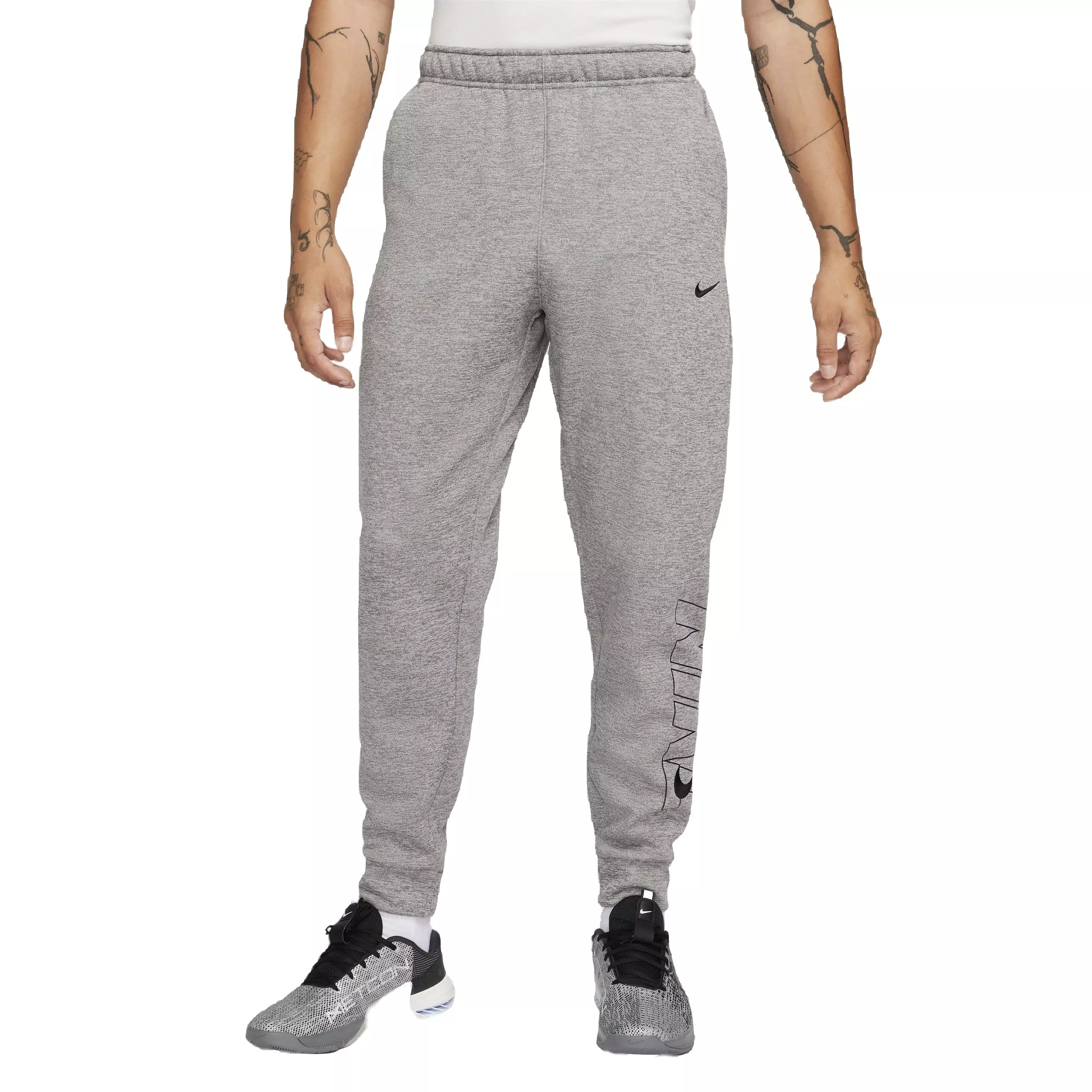 Nike Men's Therma-FIT HBR Tapered Fitness Pants - GREY