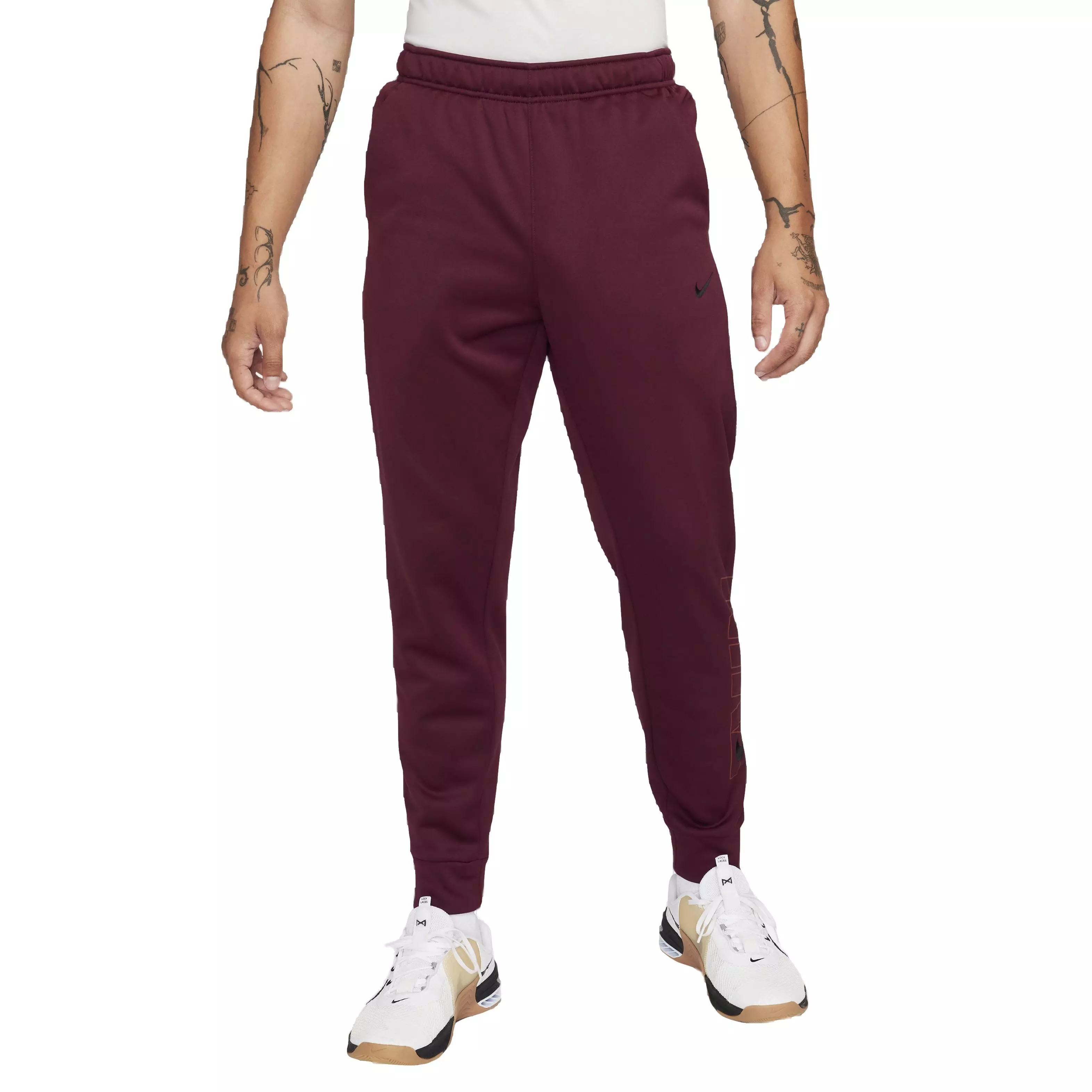 Nike Men's Therma-FIT HBR Tapered Fitness Pants - MAROON