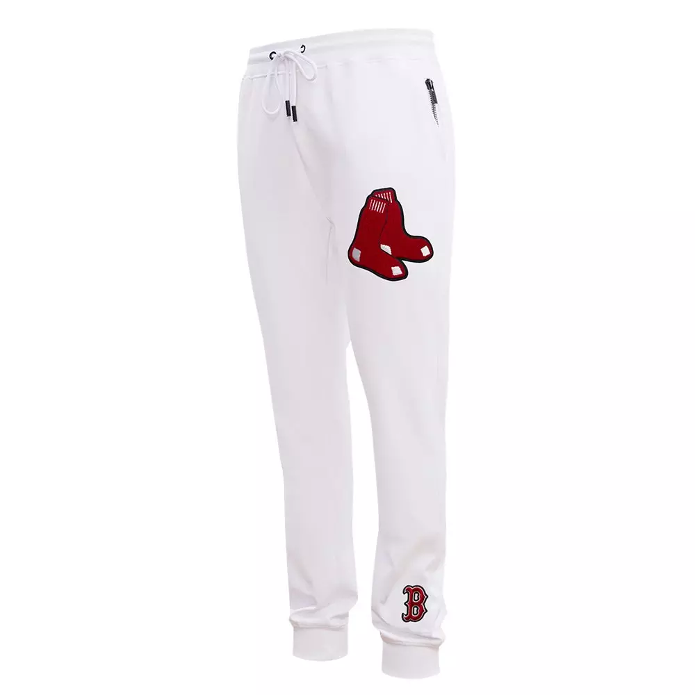 Pro Standard Men's MLB Boston Red Sox Classic Chenille Joggers - WHITE