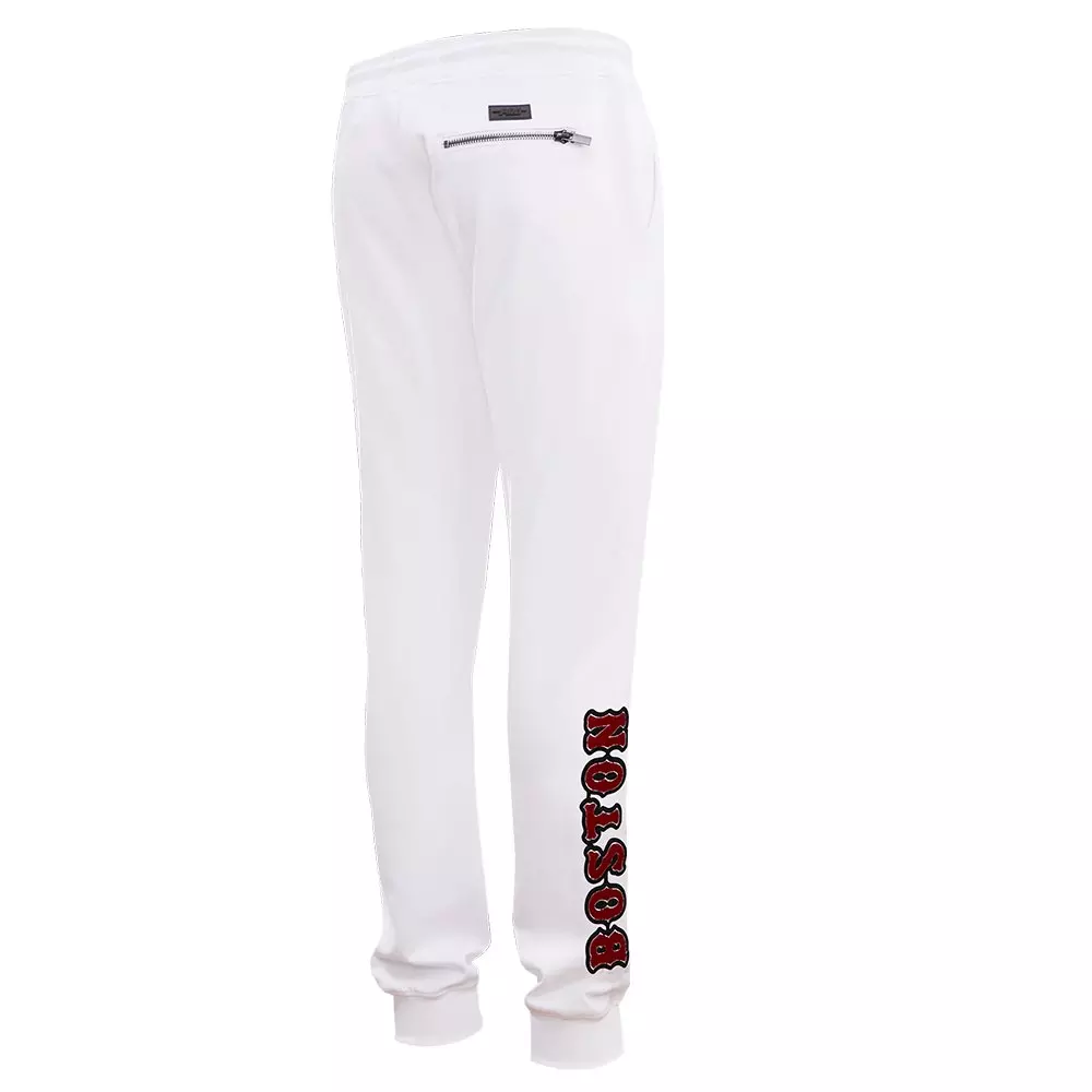 Pro Standard Men's MLB Boston Red Sox Classic Chenille Joggers - WHITE
