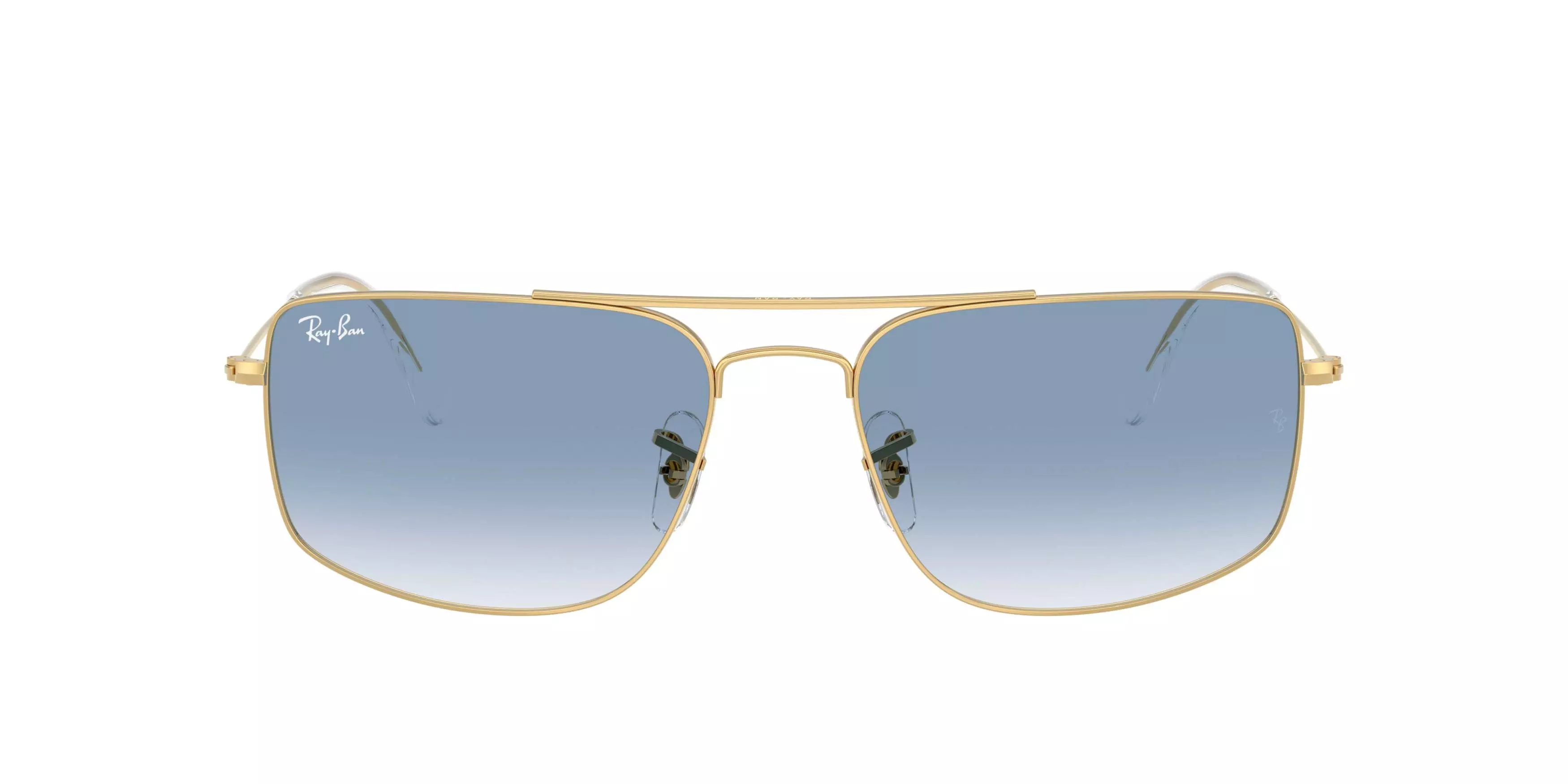 Ray-Ban Explorer III Clear Gradient Blue Sunglasses &ndash; Polished Arista Gold - GOLD/BLUE