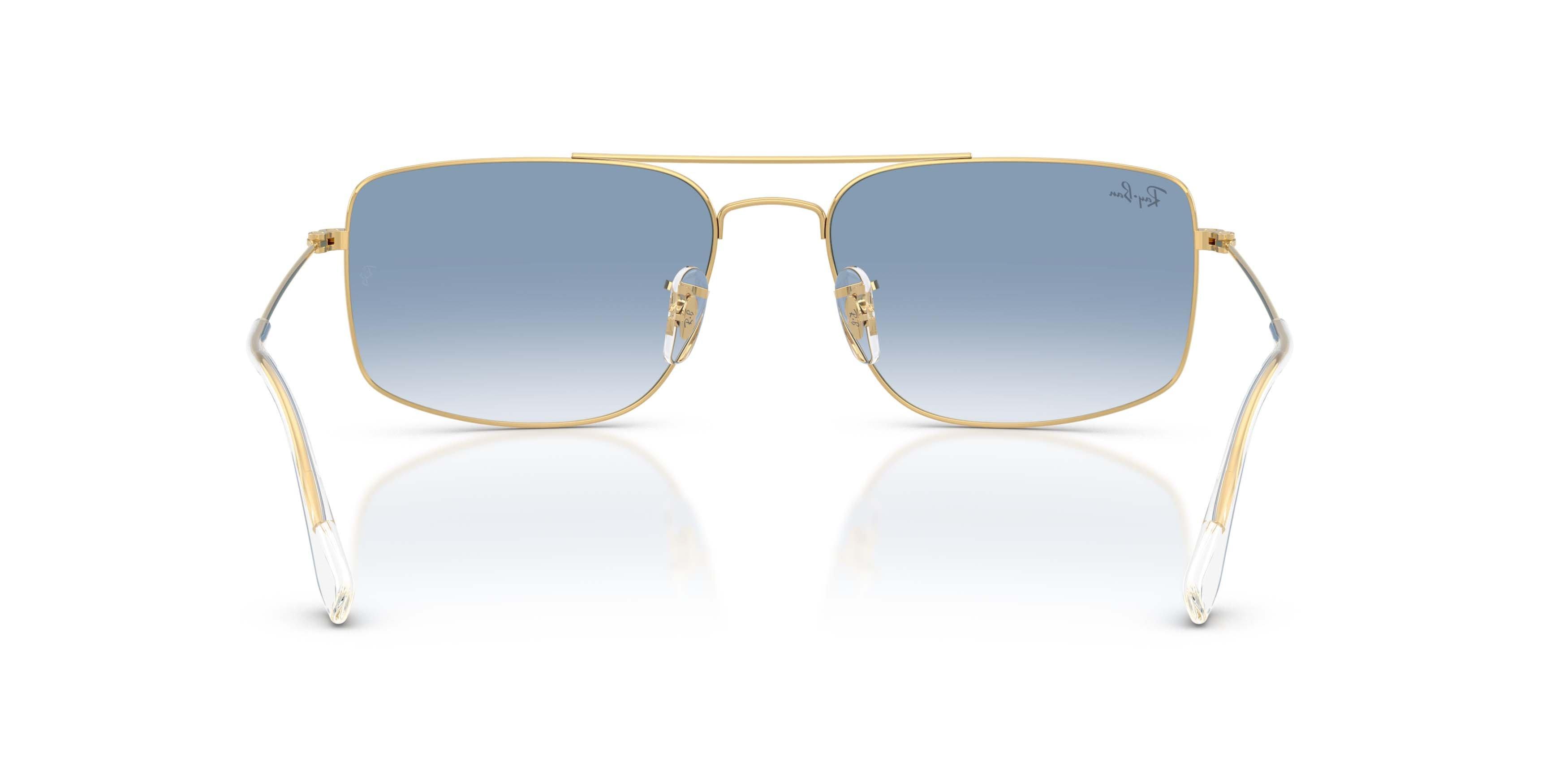 Ray-Ban Explorer III Clear Gradient Blue Sunglasses &ndash; Polished Arista Gold - GOLD/BLUE Thumbnail View 4
