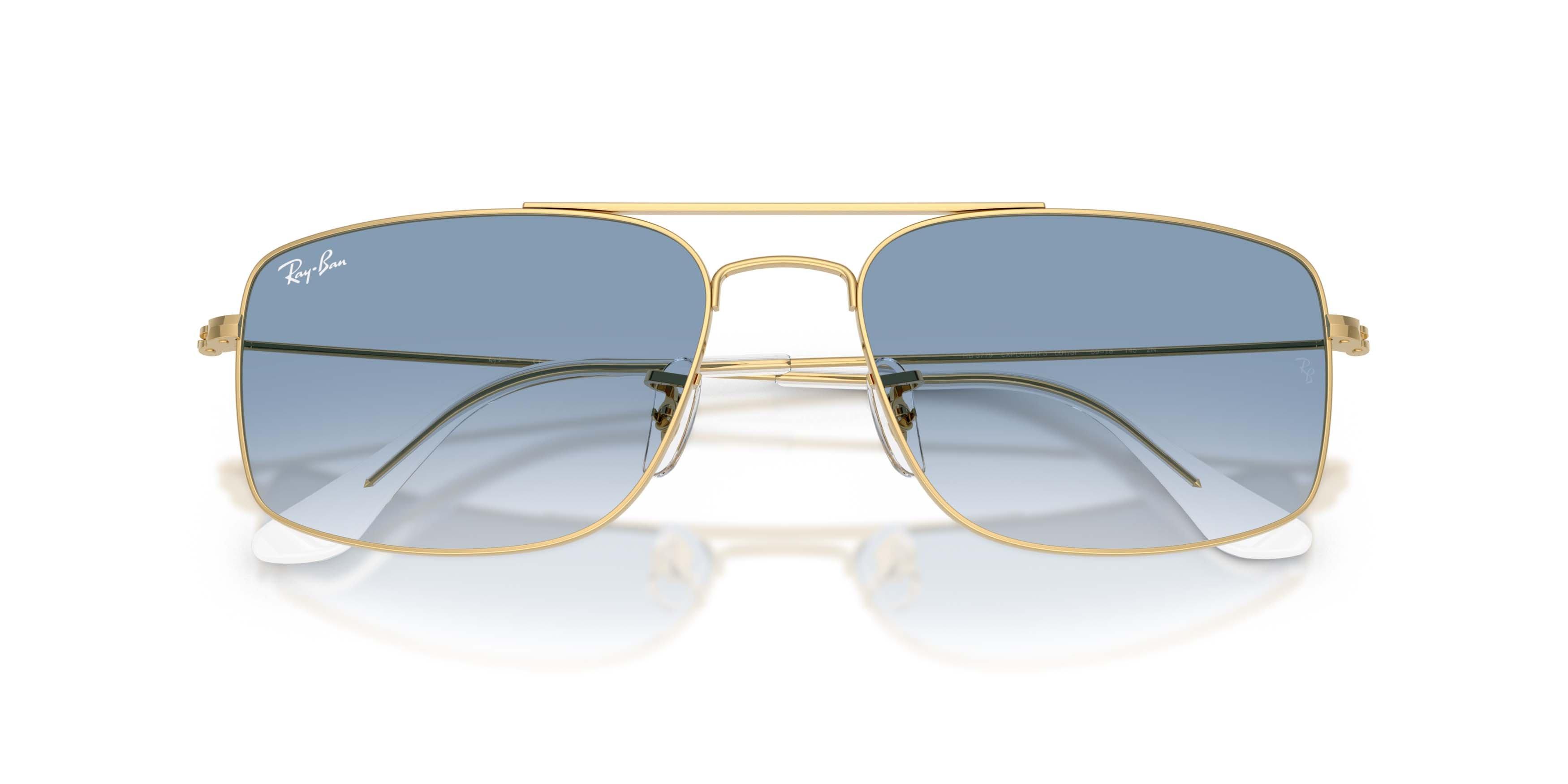 Ray-Ban Explorer III Clear Gradient Blue Sunglasses &ndash; Polished Arista Gold - GOLD/BLUE Thumbnail View 5