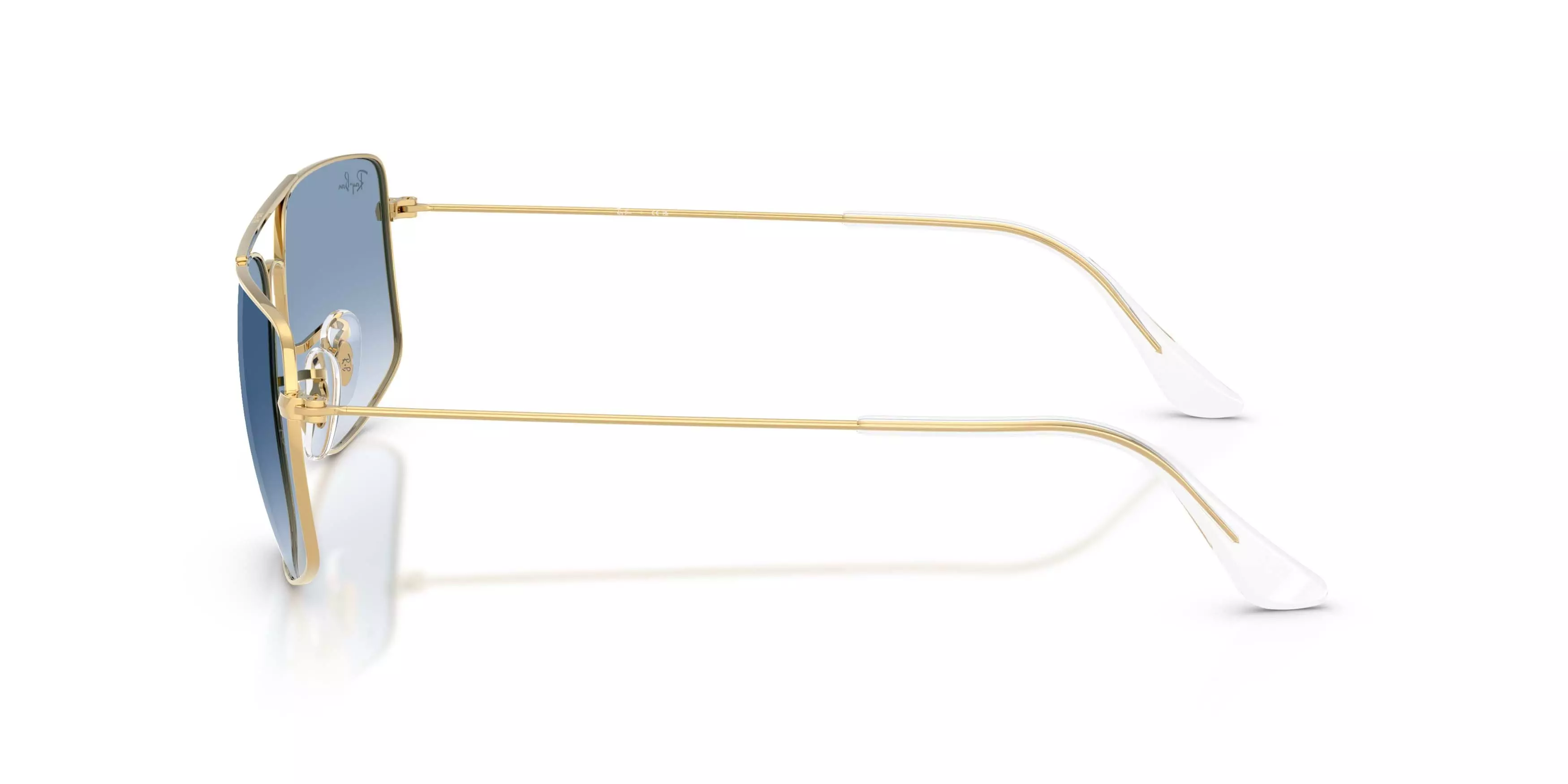 Ray-Ban Explorer III Clear Gradient Blue Sunglasses &ndash; Polished Arista Gold - GOLD/BLUE