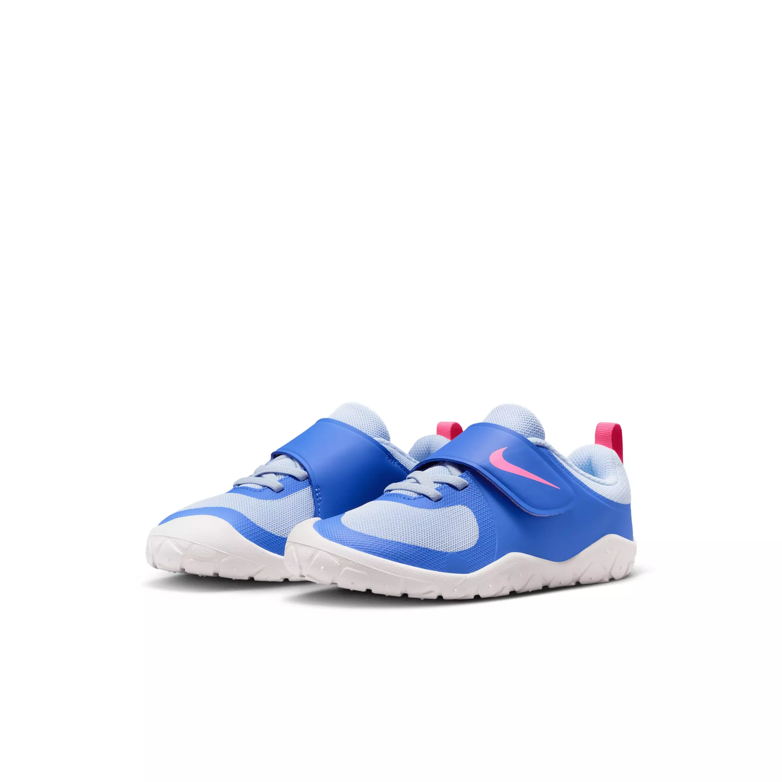 Nike Swoosh 1 Essential "Medium Blue/Hydrogen Blue/Summit White/Pink Glow" Preschool Boys' Shoe - MD BLUE/BLUE/WHITE/PINK