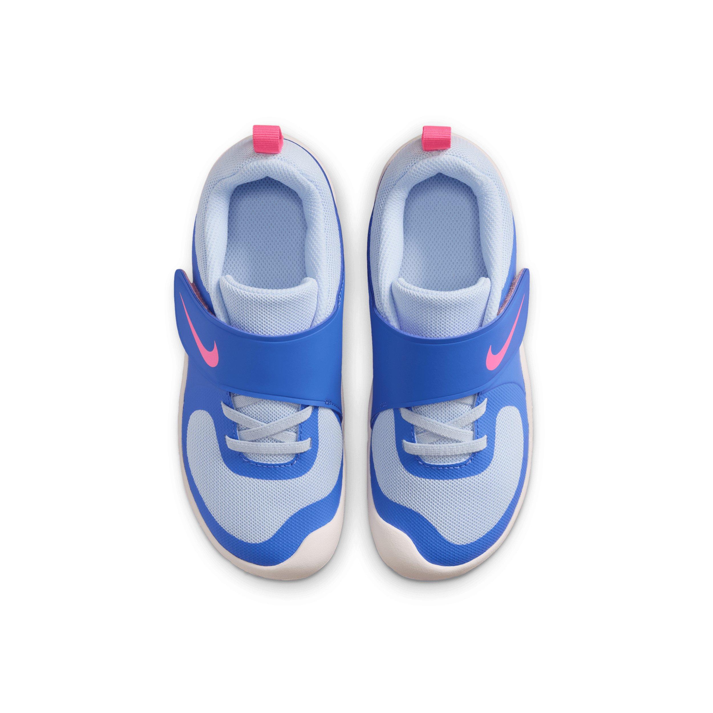 Nike Swoosh 1 Essential "Medium Blue/Hydrogen Blue/Summit White/Pink Glow" Preschool Boys' Shoe - MD BLUE/BLUE/WHITE/PINK