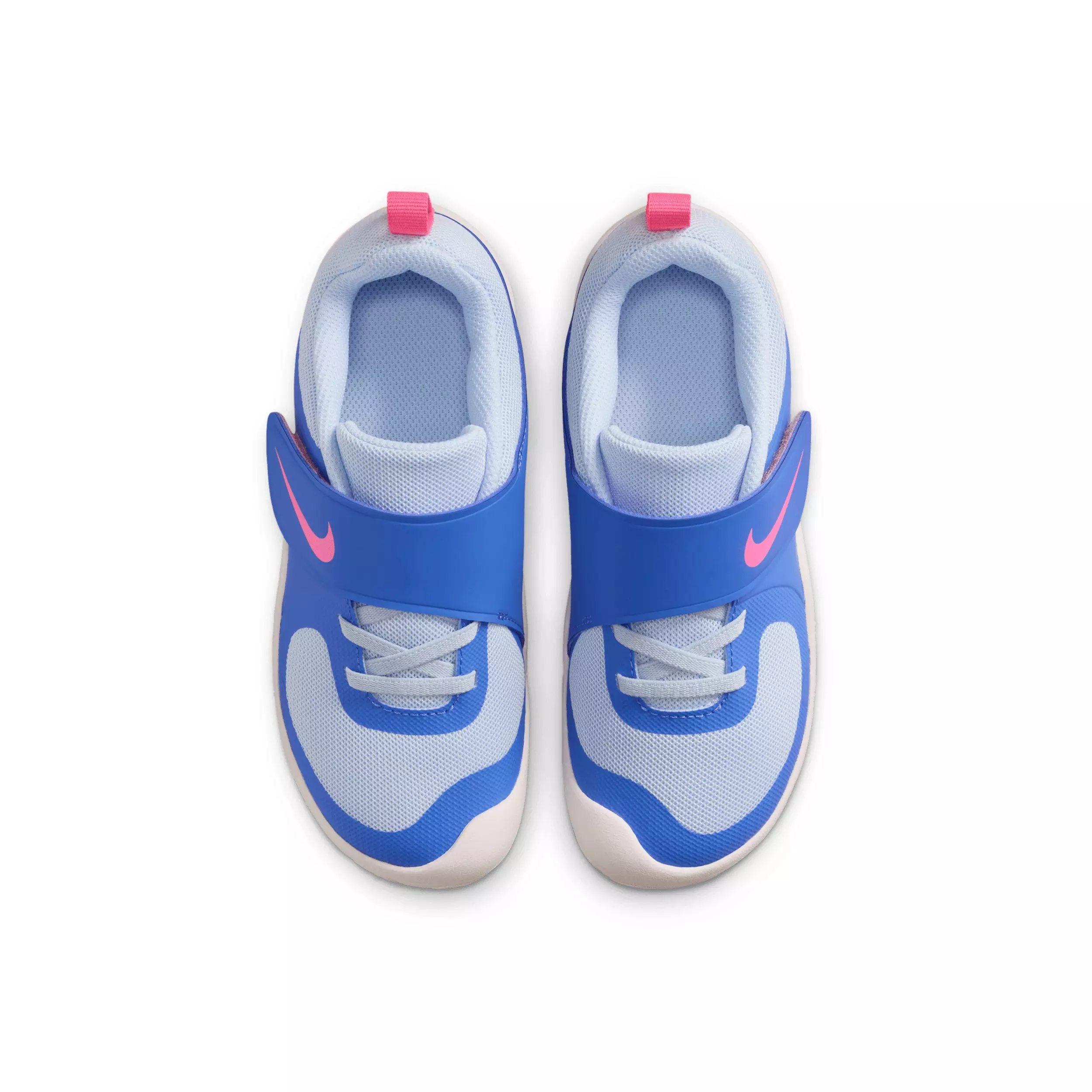 Nike Swoosh 1 Essential "Medium Blue/Hydrogen Blue/Summit White/Pink Glow" Preschool Boys' Shoe - MD BLUE/BLUE/WHITE/PINK