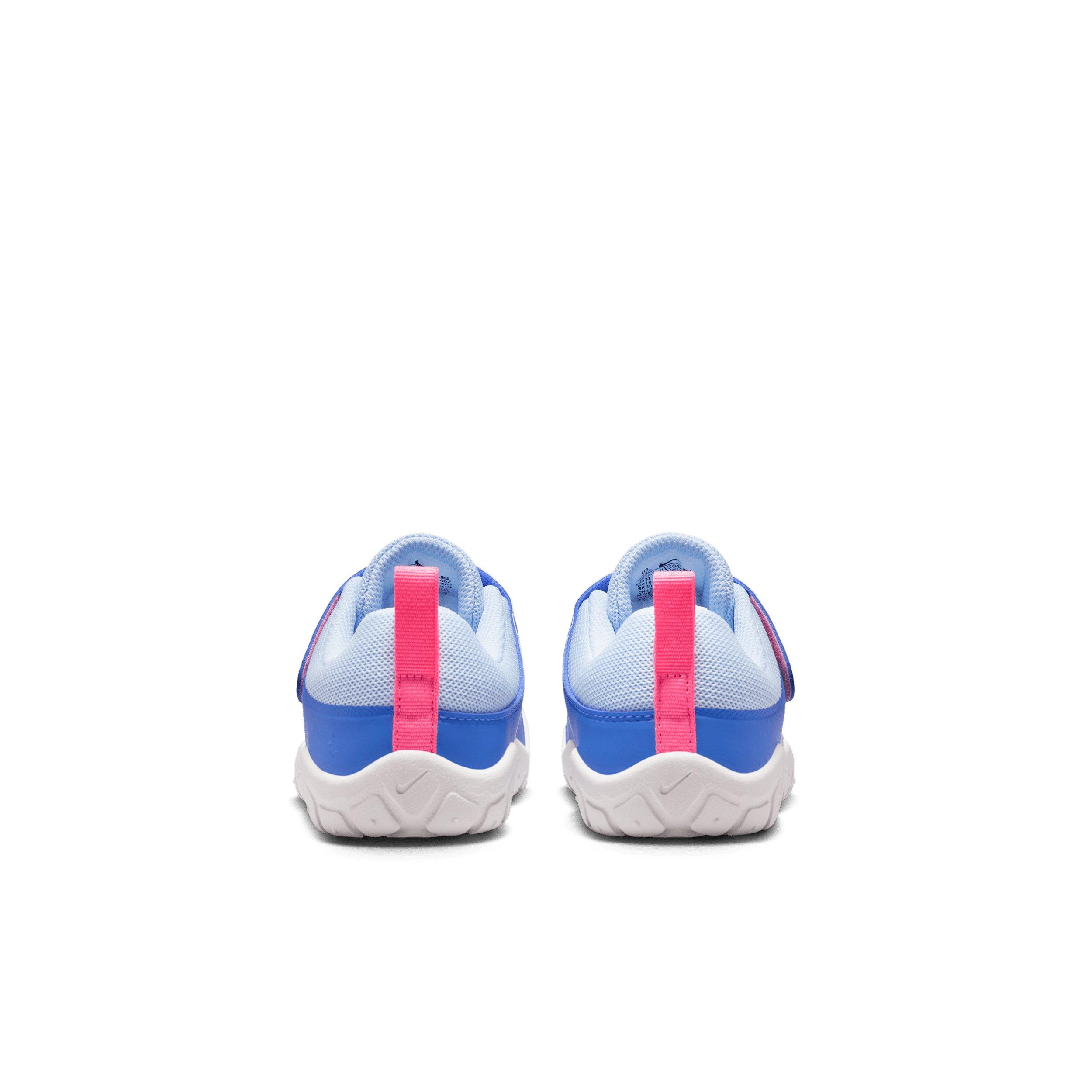 Nike Swoosh 1 Essential "Medium Blue/Hydrogen Blue/Summit White/Pink Glow" Preschool Boys' Shoe - MD BLUE/BLUE/WHITE/PINK