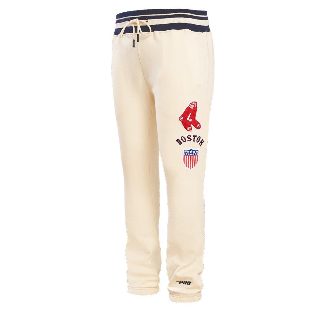 Pro Standard Men's MLB Boston Red Sox Retro Classic Sweatpants - EGGSHELL Thumbnail View 3