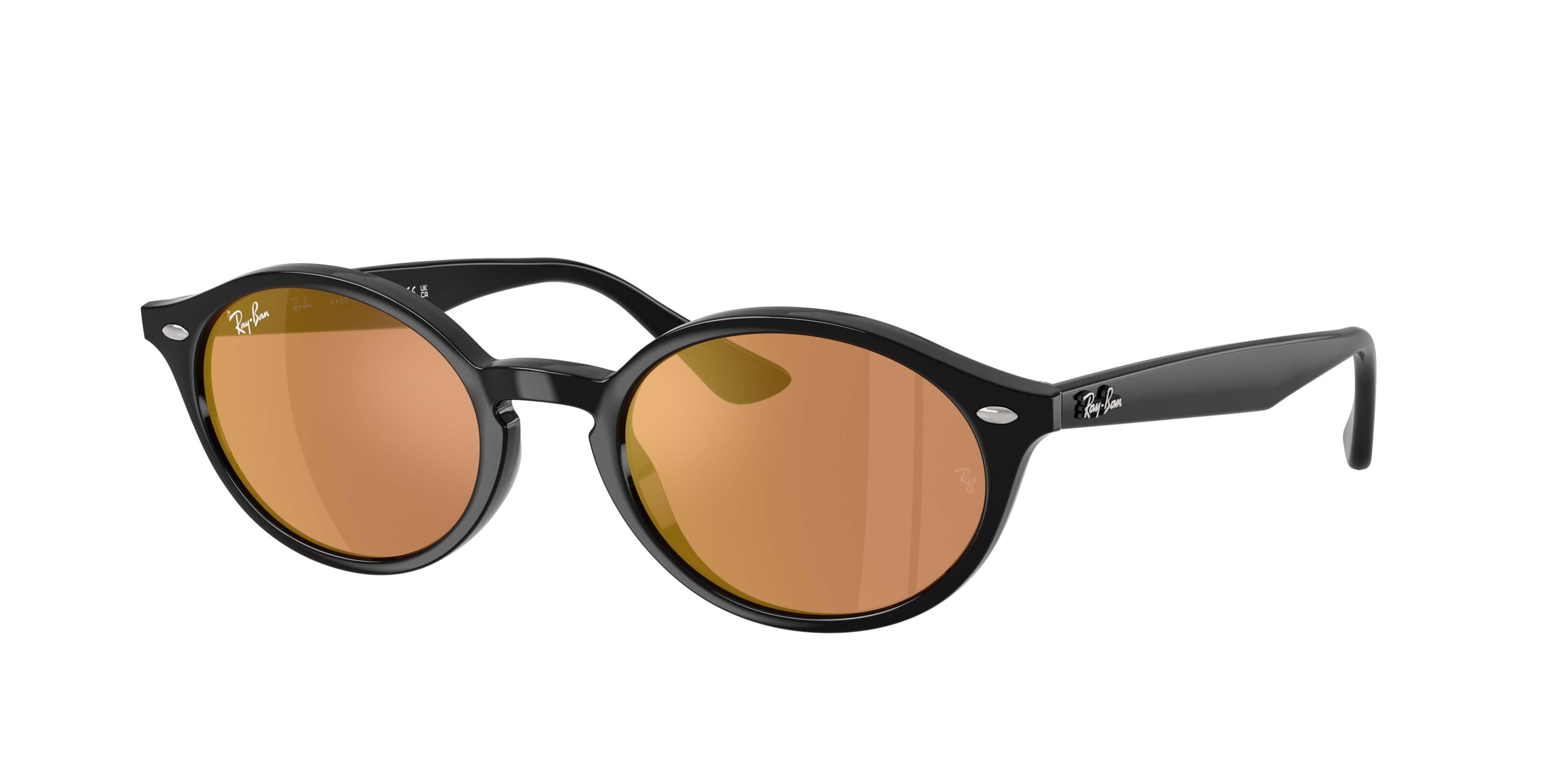 Ray-Ban RB4315 Brown Mirror Gold Sunglasses &ndash; Black - BLACK/GOLD Thumbnail View 1