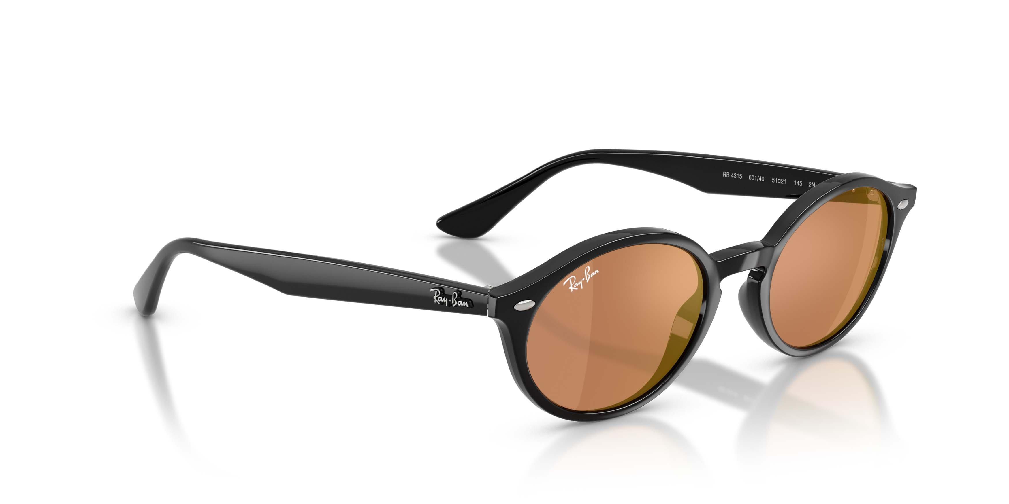 Ray-Ban RB4315 Brown Mirror Gold Sunglasses &ndash; Black - BLACK/GOLD Thumbnail View 3