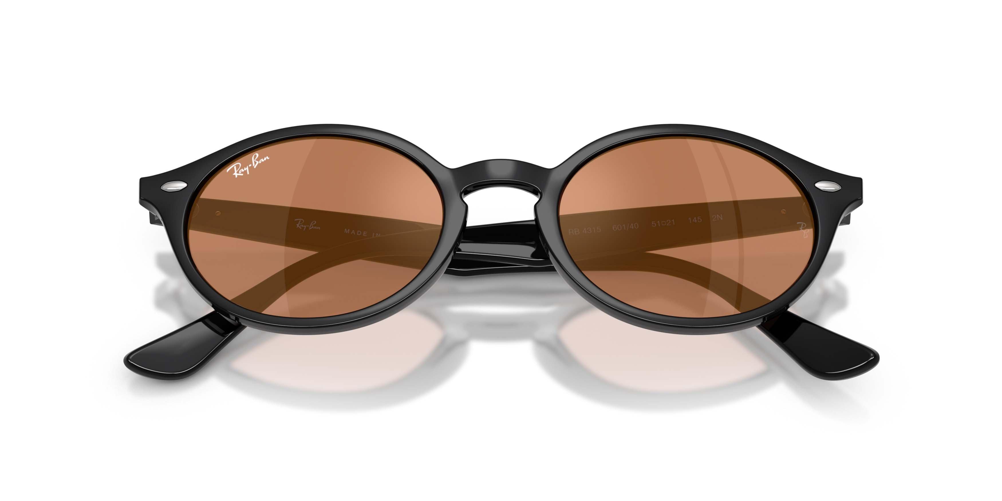 Ray-Ban RB4315 Brown Mirror Gold Sunglasses &ndash; Black - BLACK/GOLD Thumbnail View 5