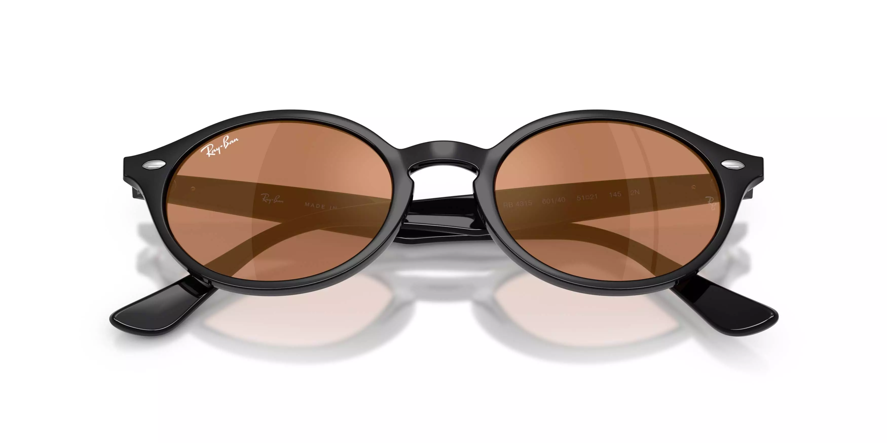 Ray-Ban RB4315 Brown Mirror Gold Sunglasses &ndash; Black - BLACK/GOLD