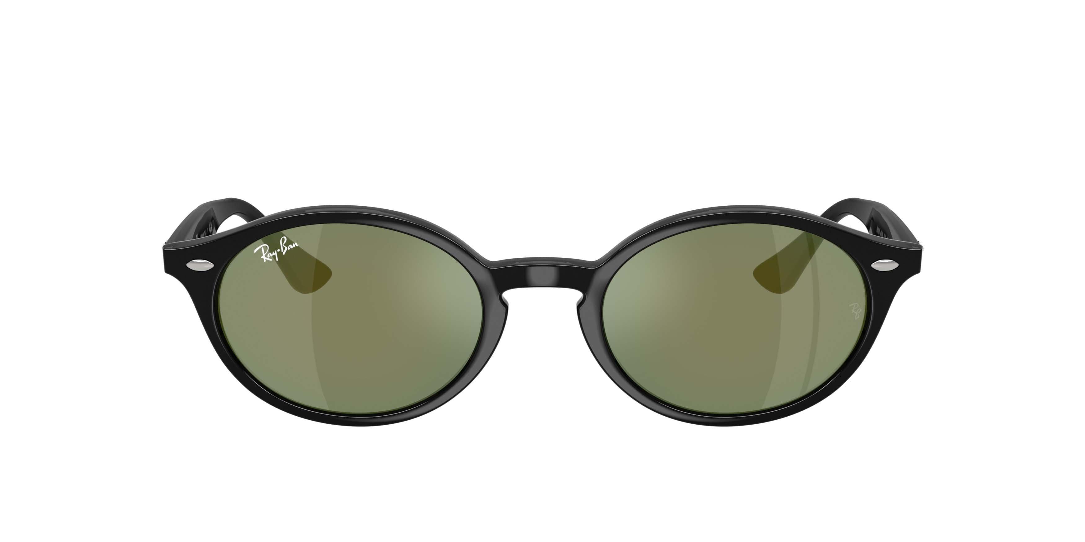 Ray-Ban RB4315 Grey Mirror Blue Green Sunglasses &ndash; Black - BLACK/BLUE Thumbnail View 2