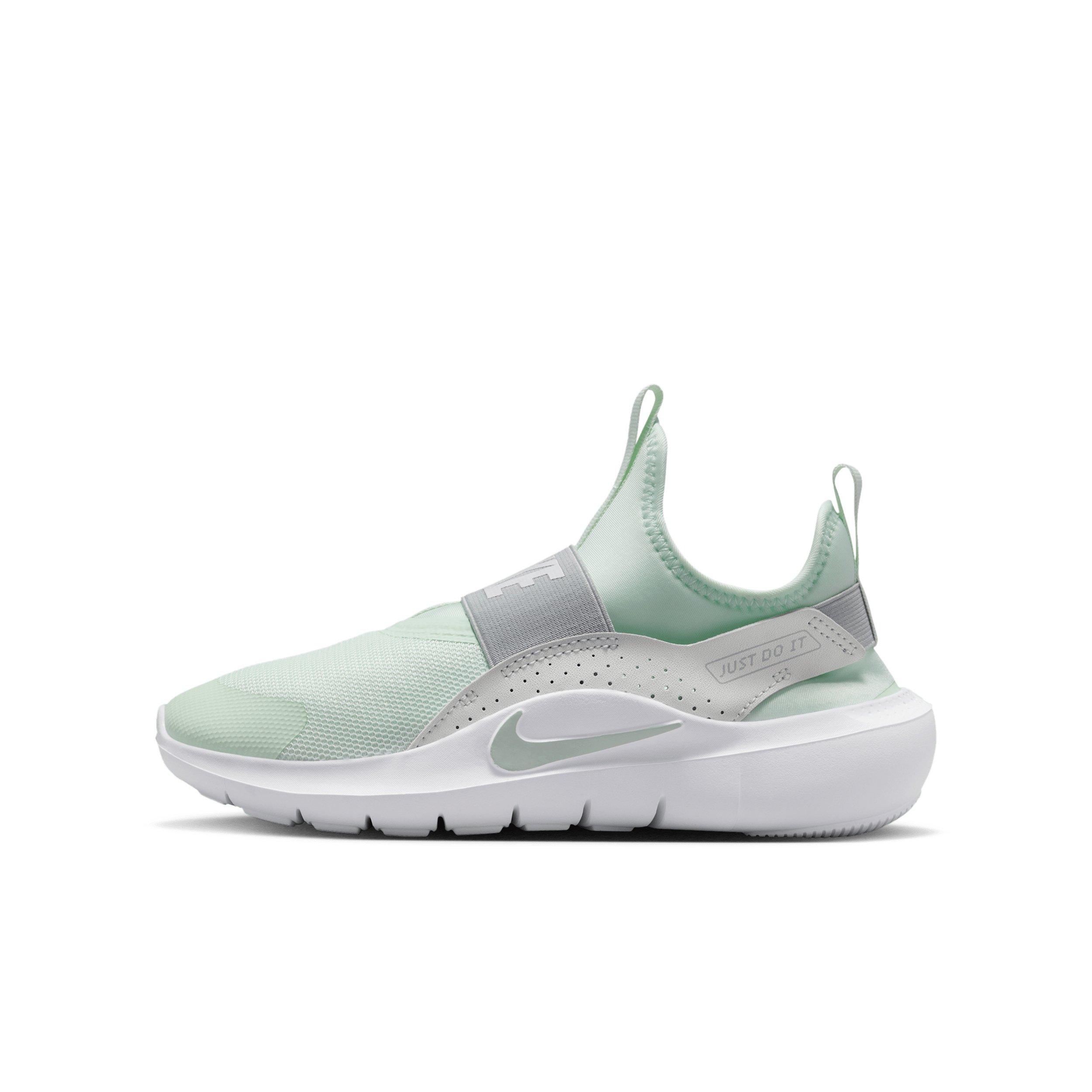 Nike Flex Runner 4 "Barely Green/Photon Dust/White/Light Silver" Grade School Boys' Running Shoe - GREEN/DUST/WHITE/LT SILVER