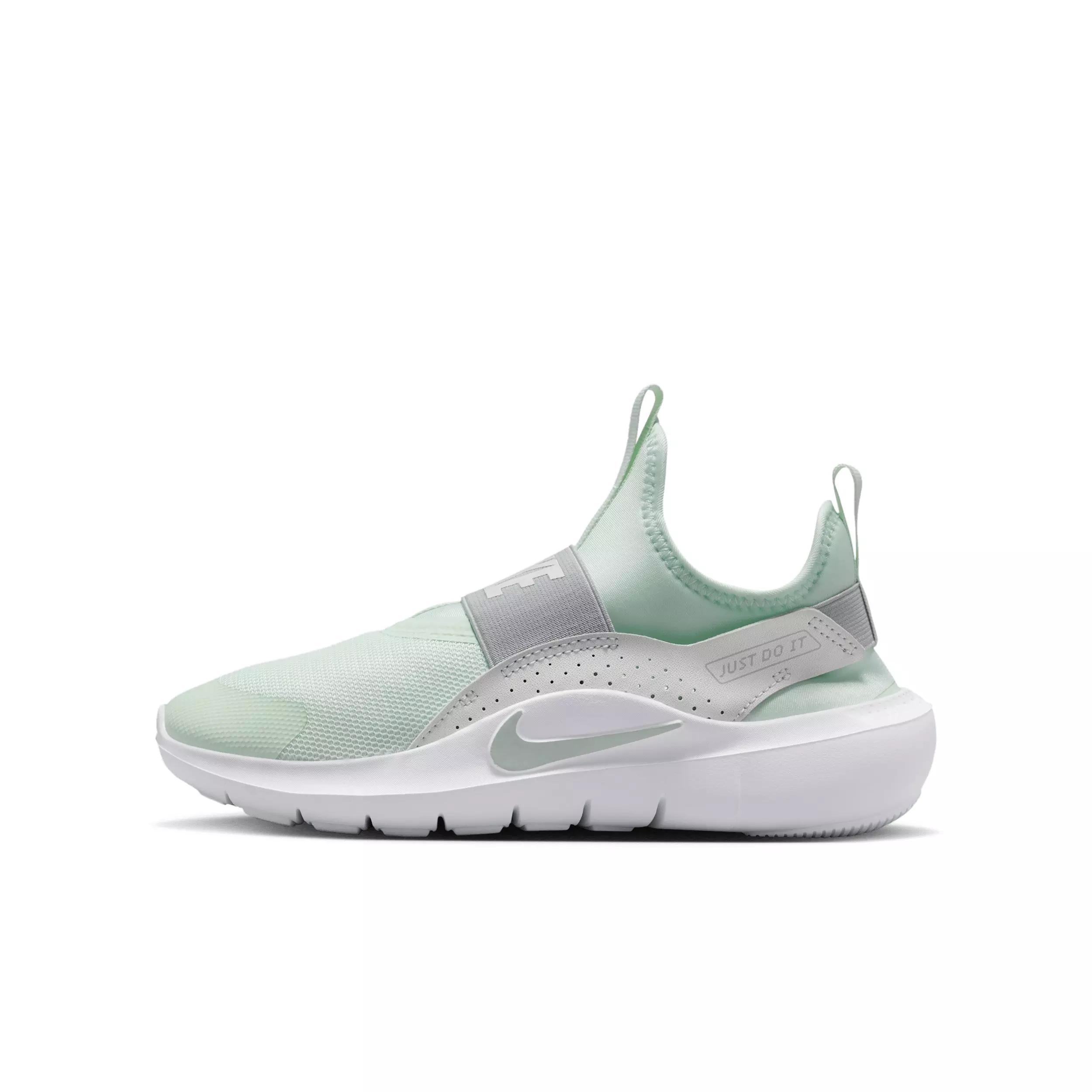 Nike Flex Runner 4 "Barely Green/Photon Dust/White/Light Silver" Grade School Boys' Running Shoe - GREEN/DUST/WHITE/LT SILVER