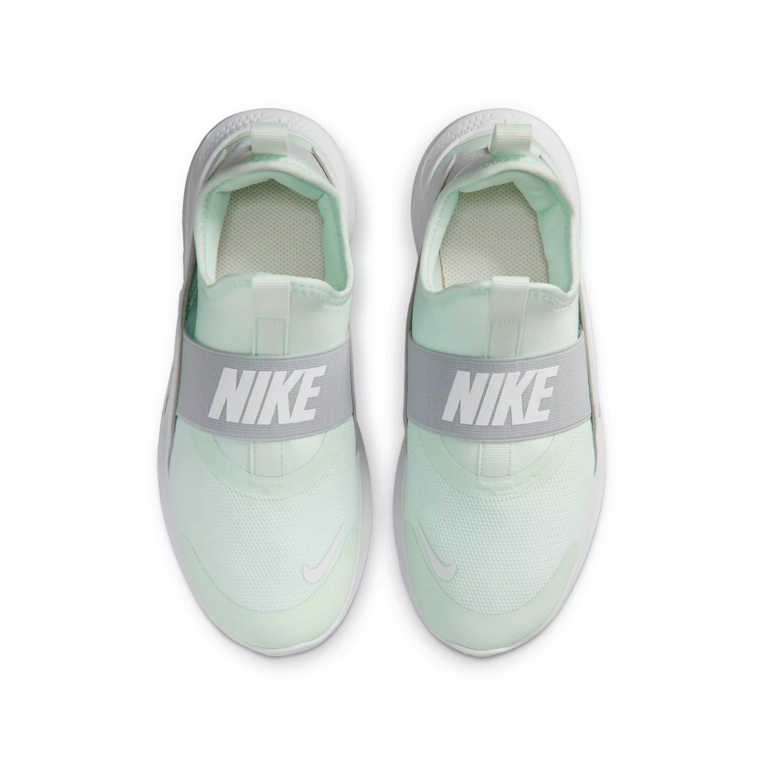 Nike Flex Runner 4 "Barely Green/Photon Dust/White/Light Silver" Grade School Boys' Running Shoe - GREEN/DUST/WHITE/LT SILVER