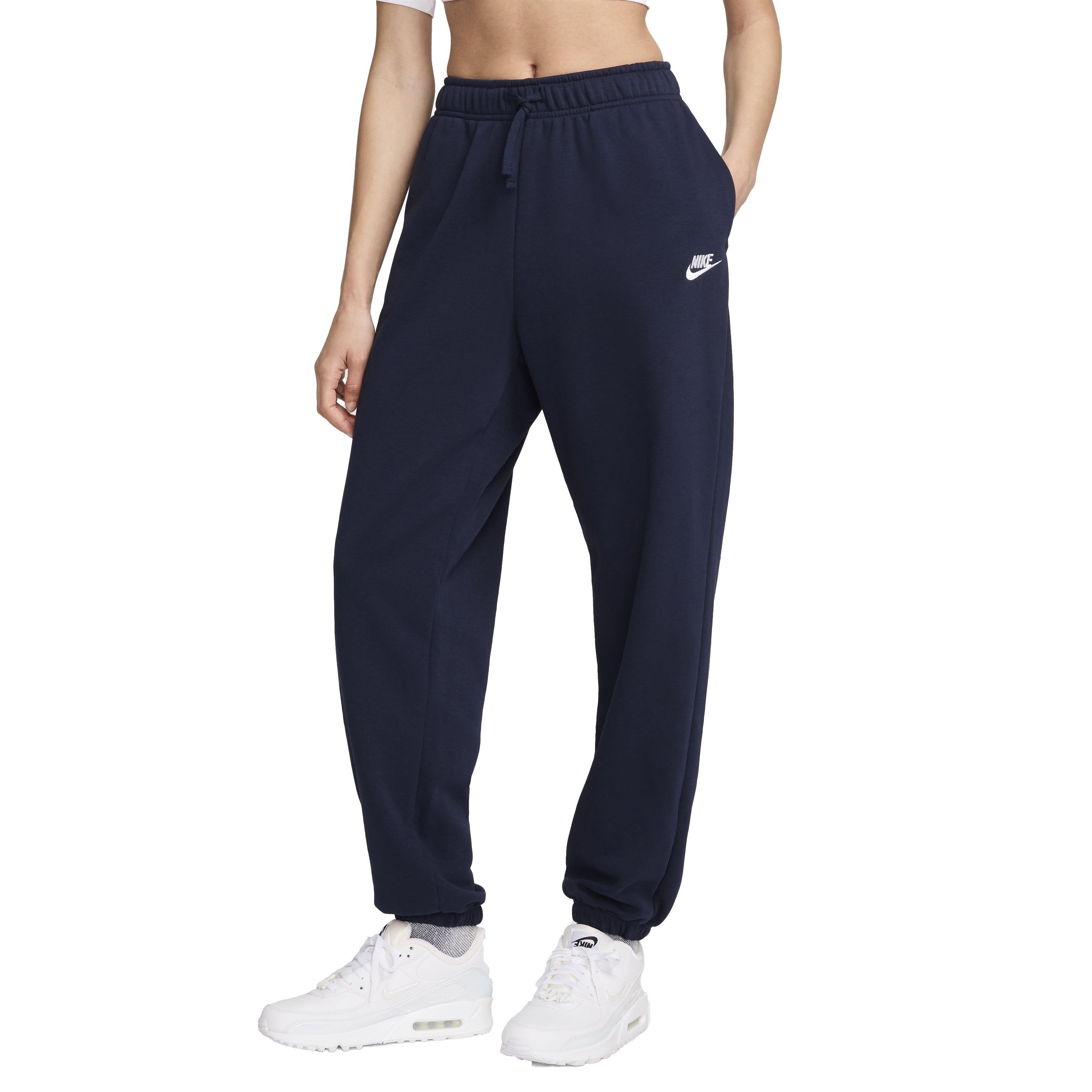 Nike Women's Sportswear Club Fleece Mid-Rise Oversized Sweatpants - NAVY Thumbnail View 1