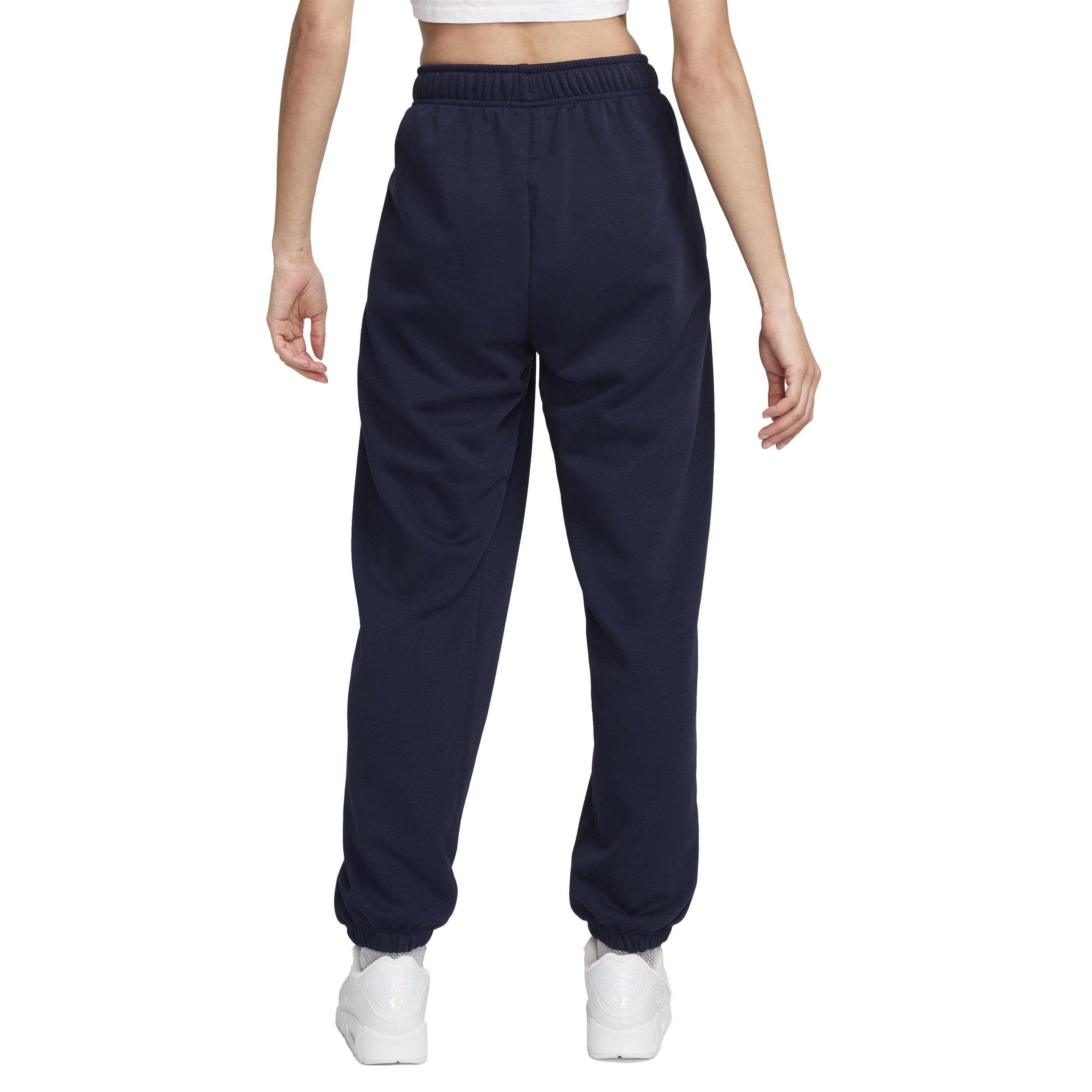 Nike Women's Sportswear Club Fleece Mid-Rise Oversized Sweatpants - NAVY Thumbnail View 2