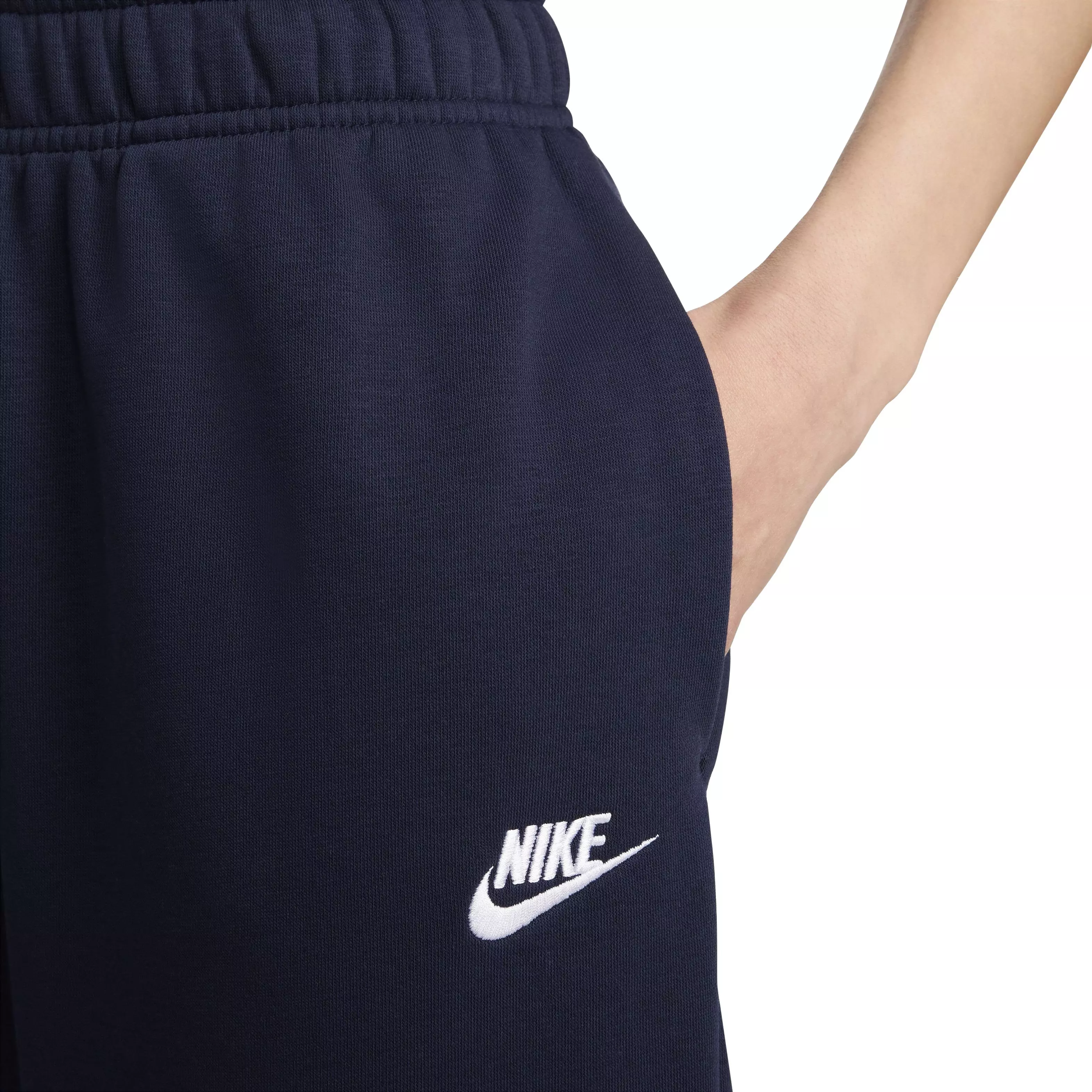 Nike Women's Sportswear Club Fleece Mid-Rise Oversized Sweatpants - NAVY