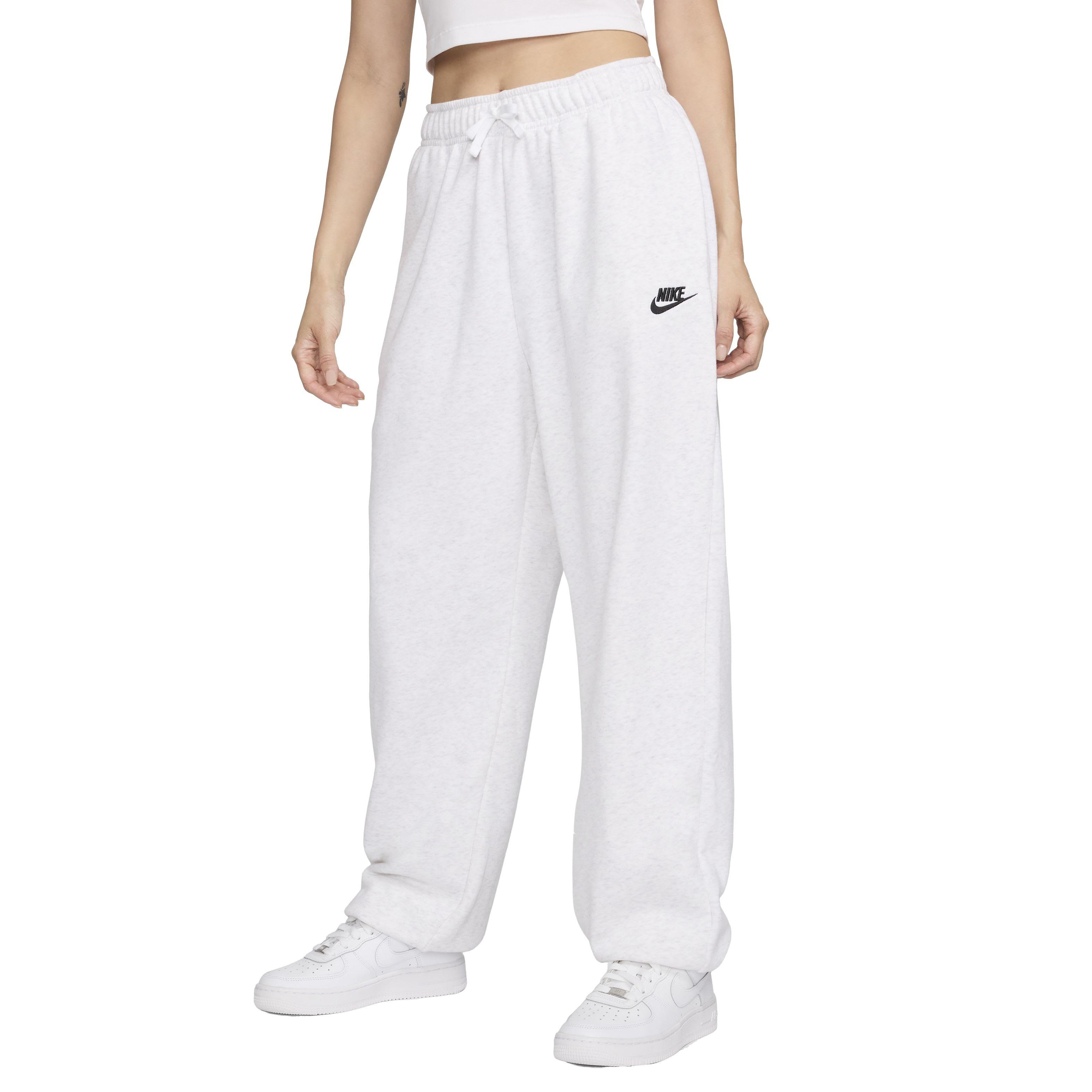 Nike Women's Sportswear Club Fleece Mid-Rise Oversized Sweatpants - WHITE Thumbnail View 1